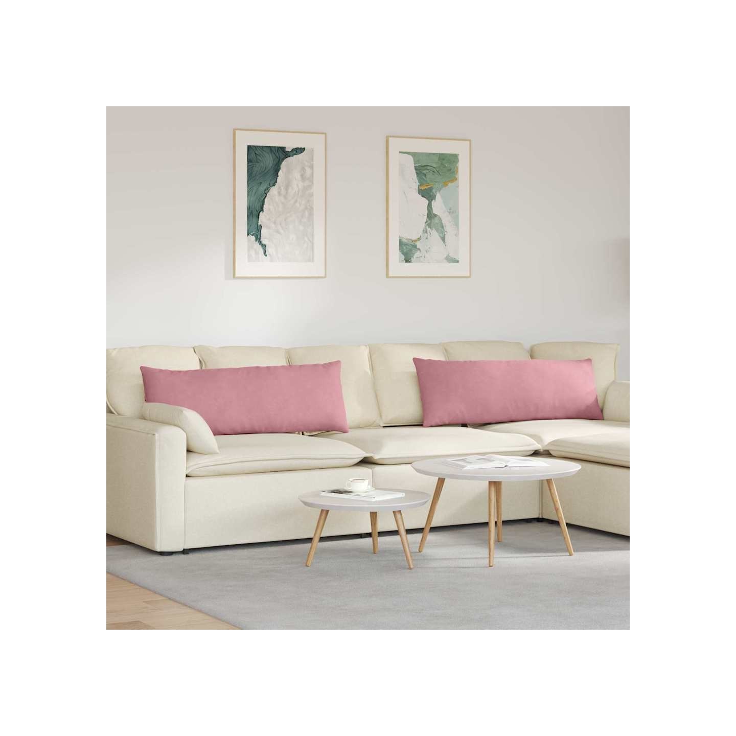 Coussins de canapé 2 pcs Rose 120 x 40 cm