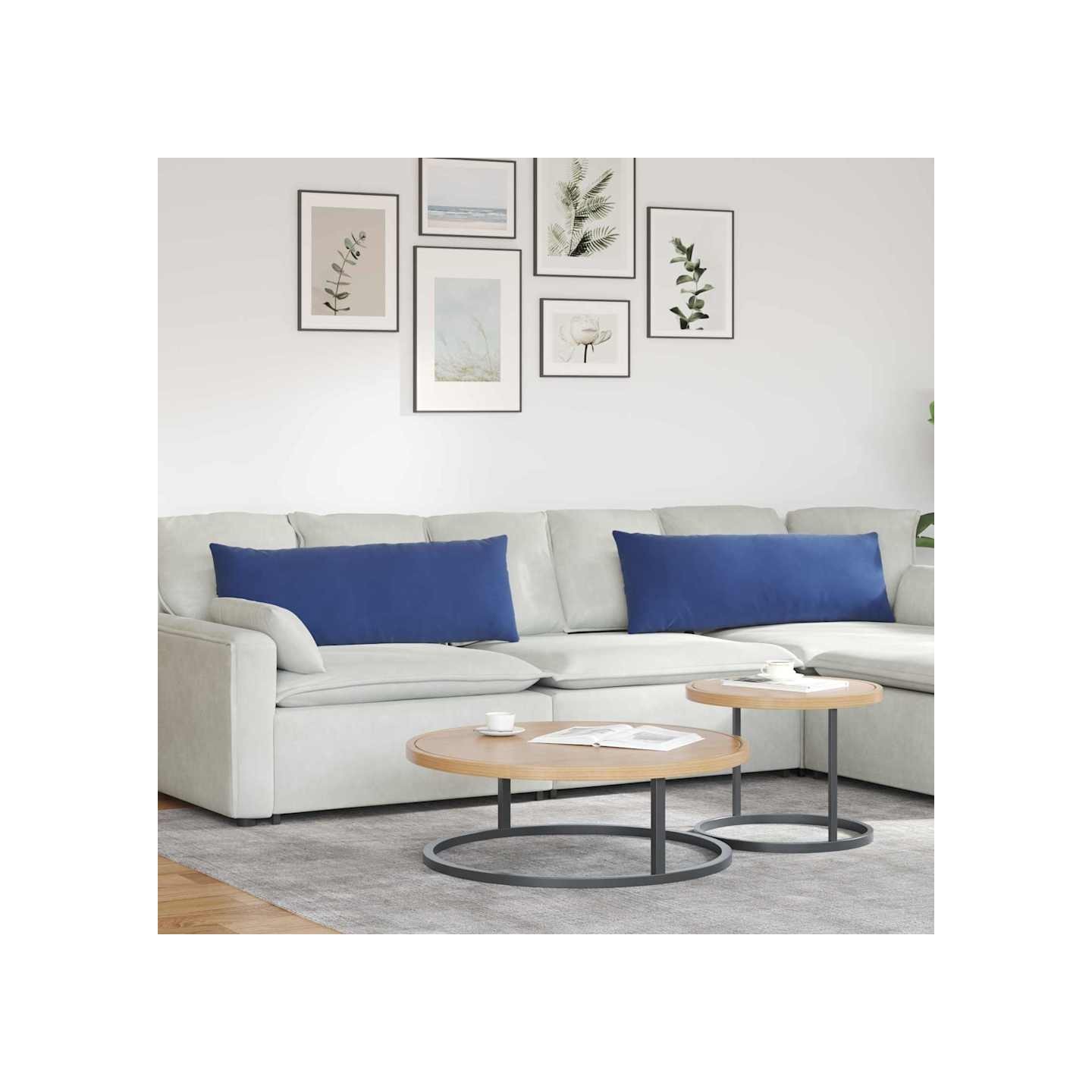 Coussins de canapé 2 pcs Bleu police 120 x 40 cm