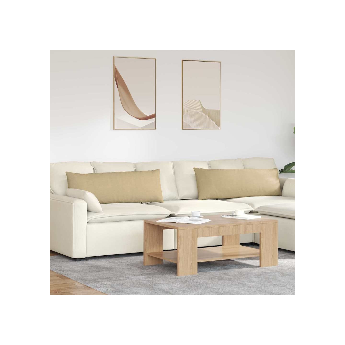Coussins de canapé 2 pcs Vert gris 120 x 40 cm
