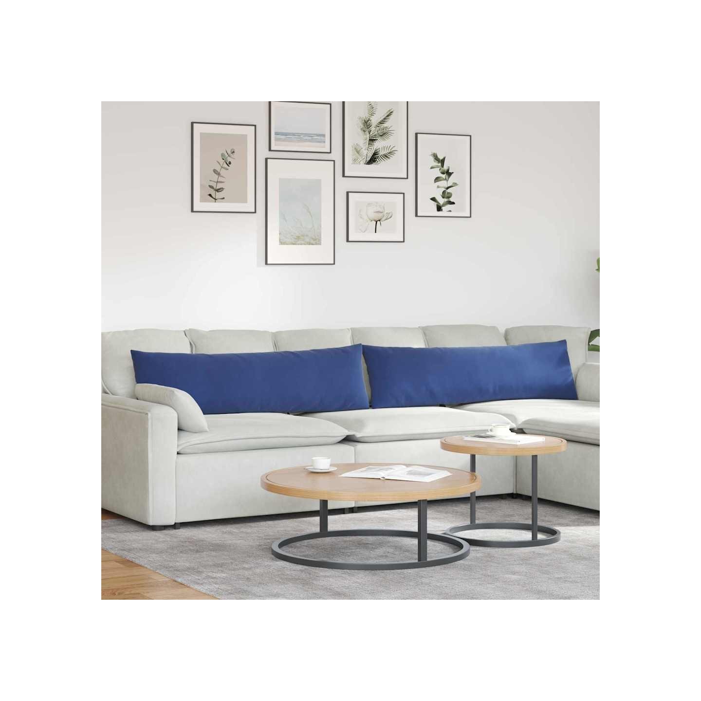 Coussins de canapé 2 pcs Bleu police 145 x 40 cm
