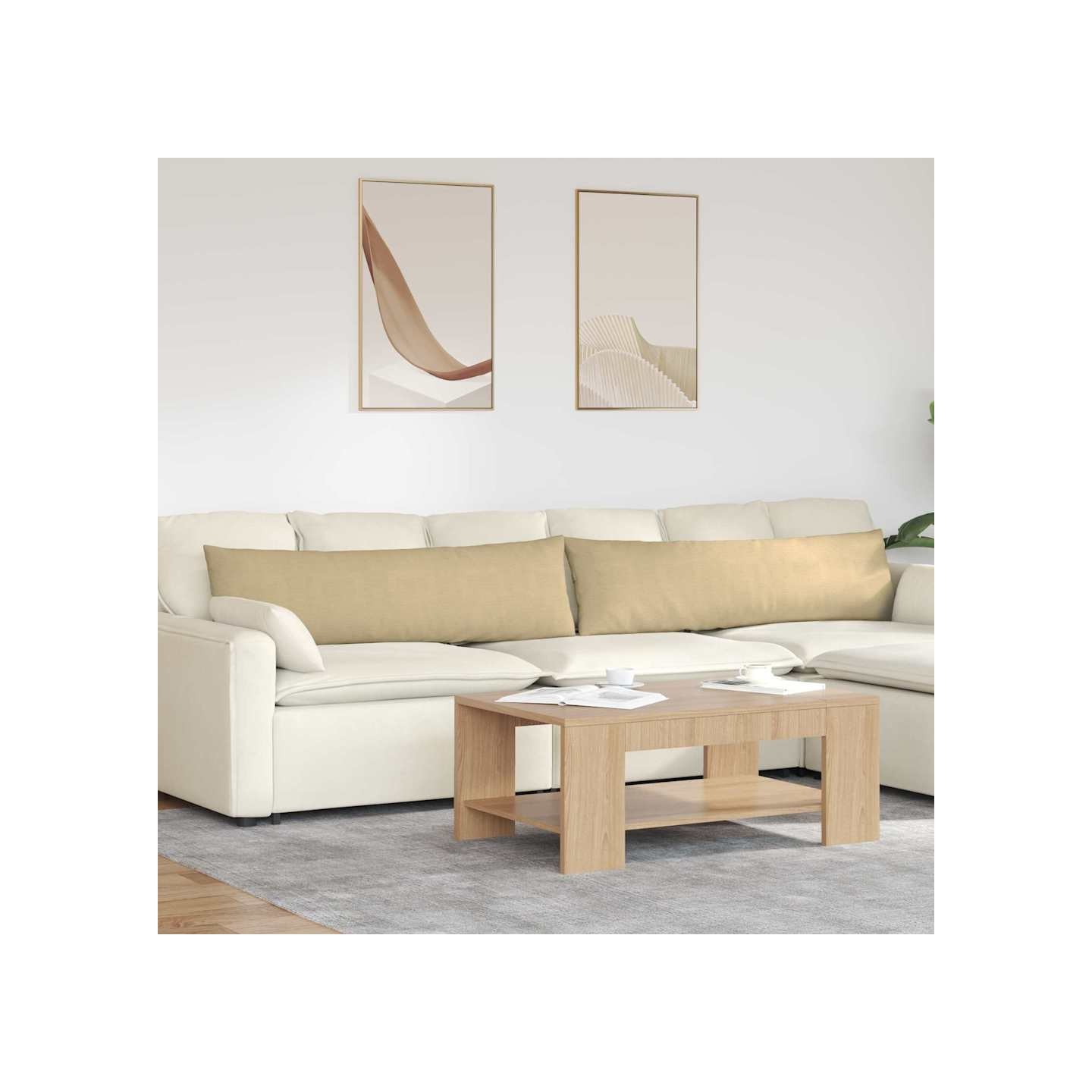 Coussins de canapé 2 pcs Vert gris 145 x 40 cm