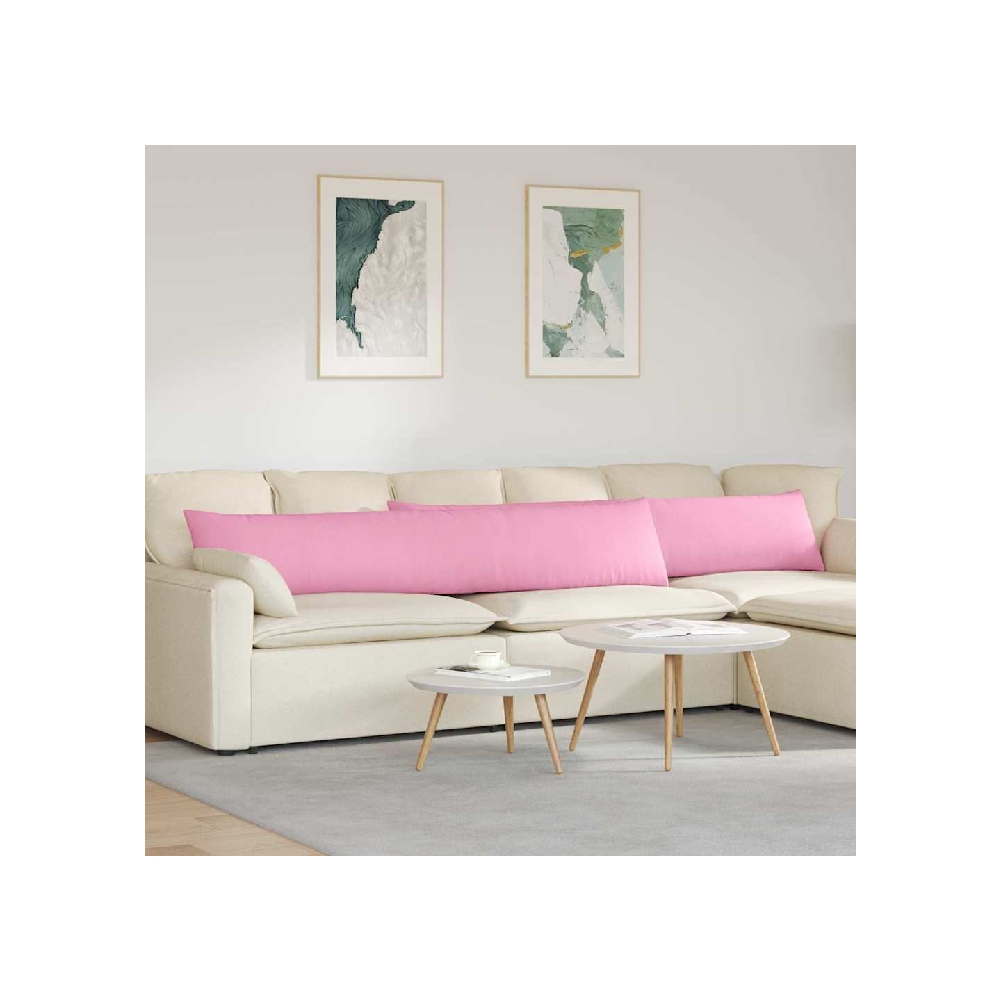 Coussins de canapé 2 pc tissu Rose 200 x 40 cm