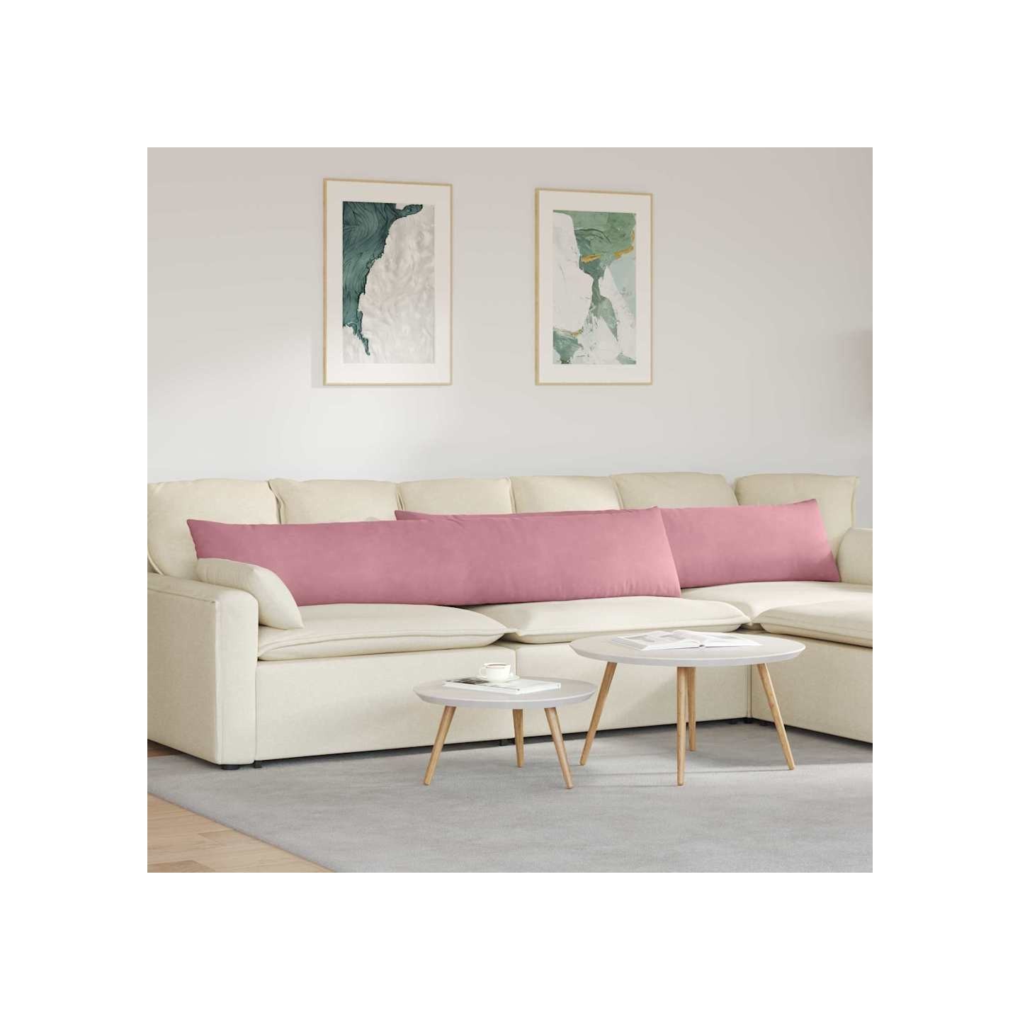 Coussins de canapé 2 pcs Rose 200 x 40 cm