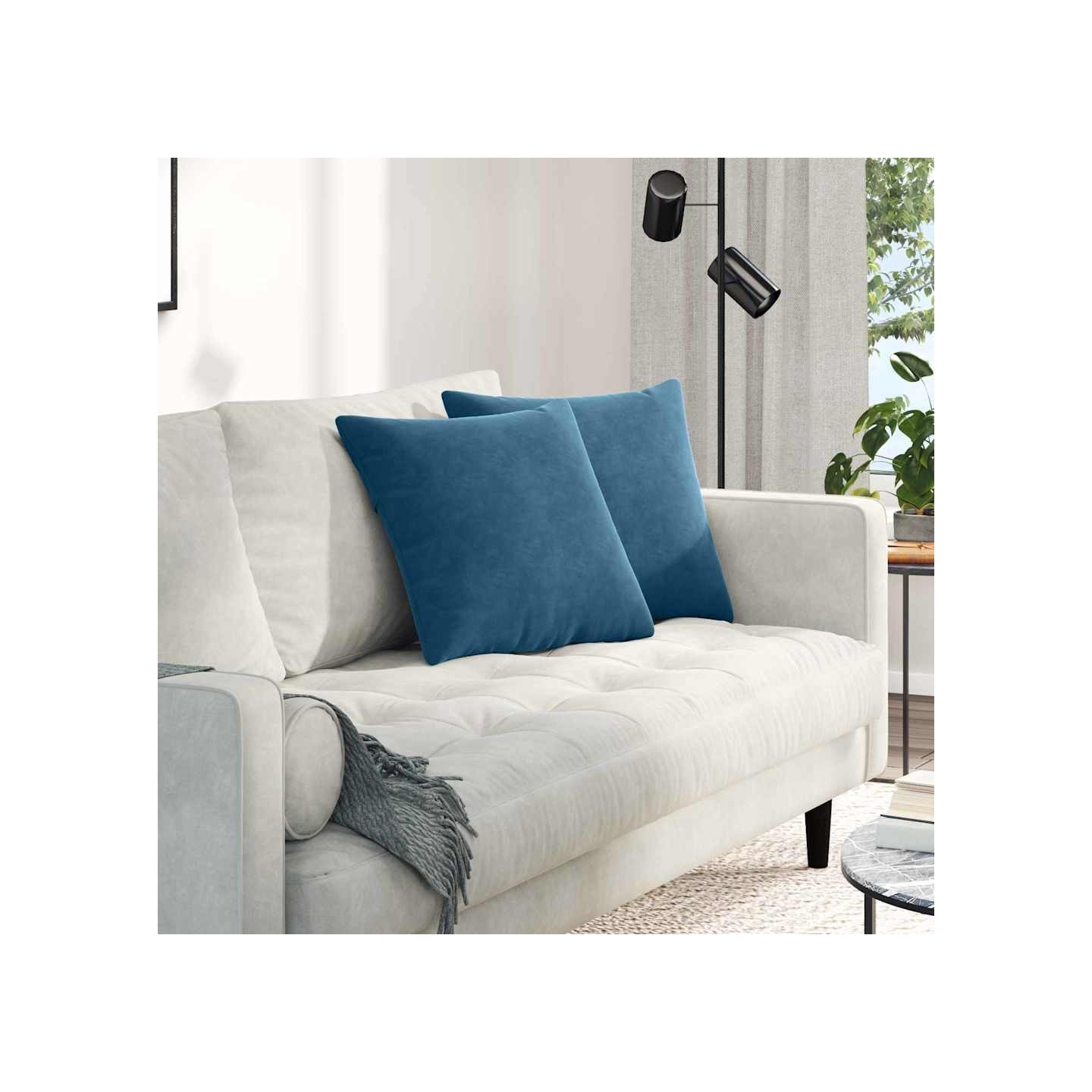 Coussins de canapé 2 pcs Bleu 45 x 45 cm