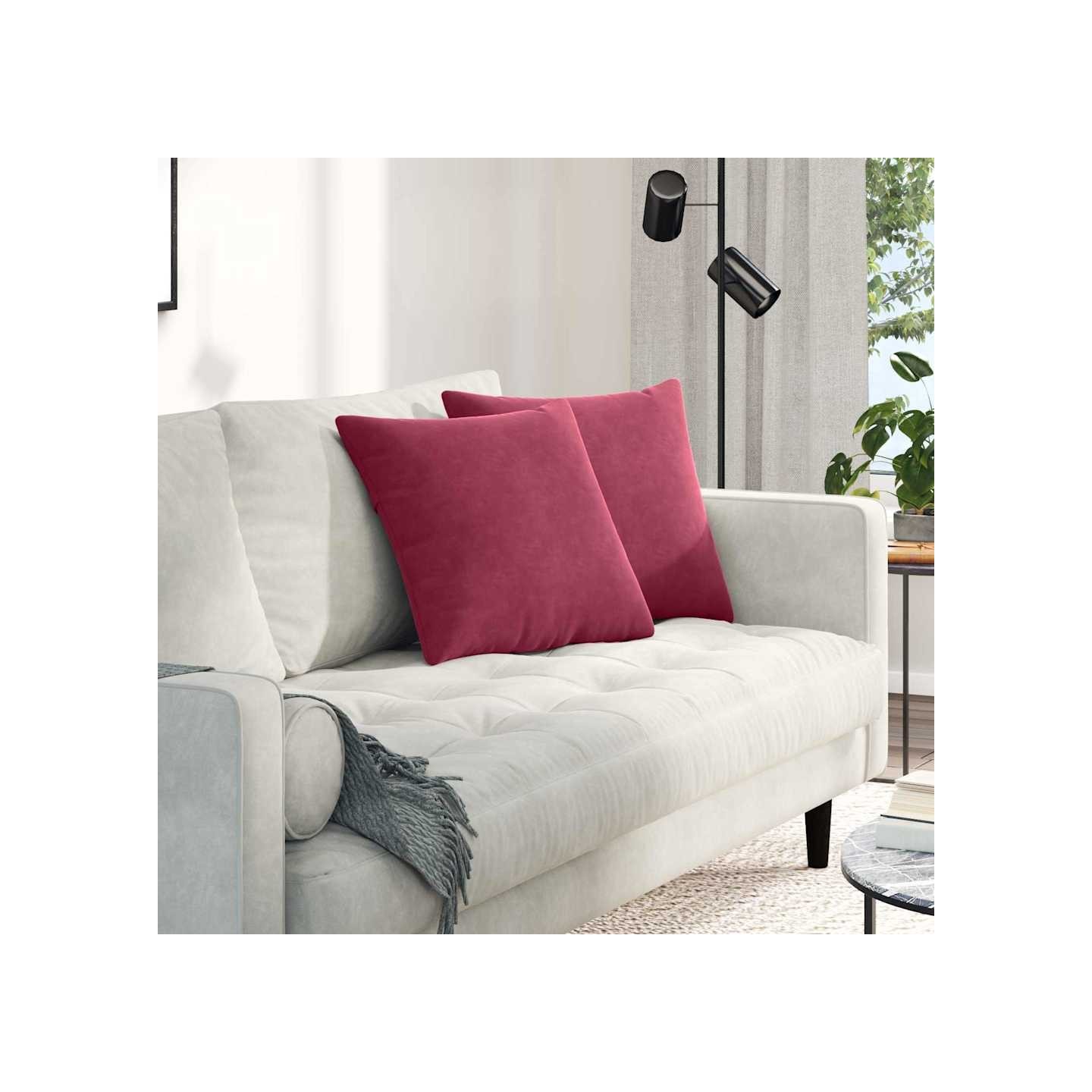 Coussins de canapé 2 pcs Bordeaux 45 x 45 cm
