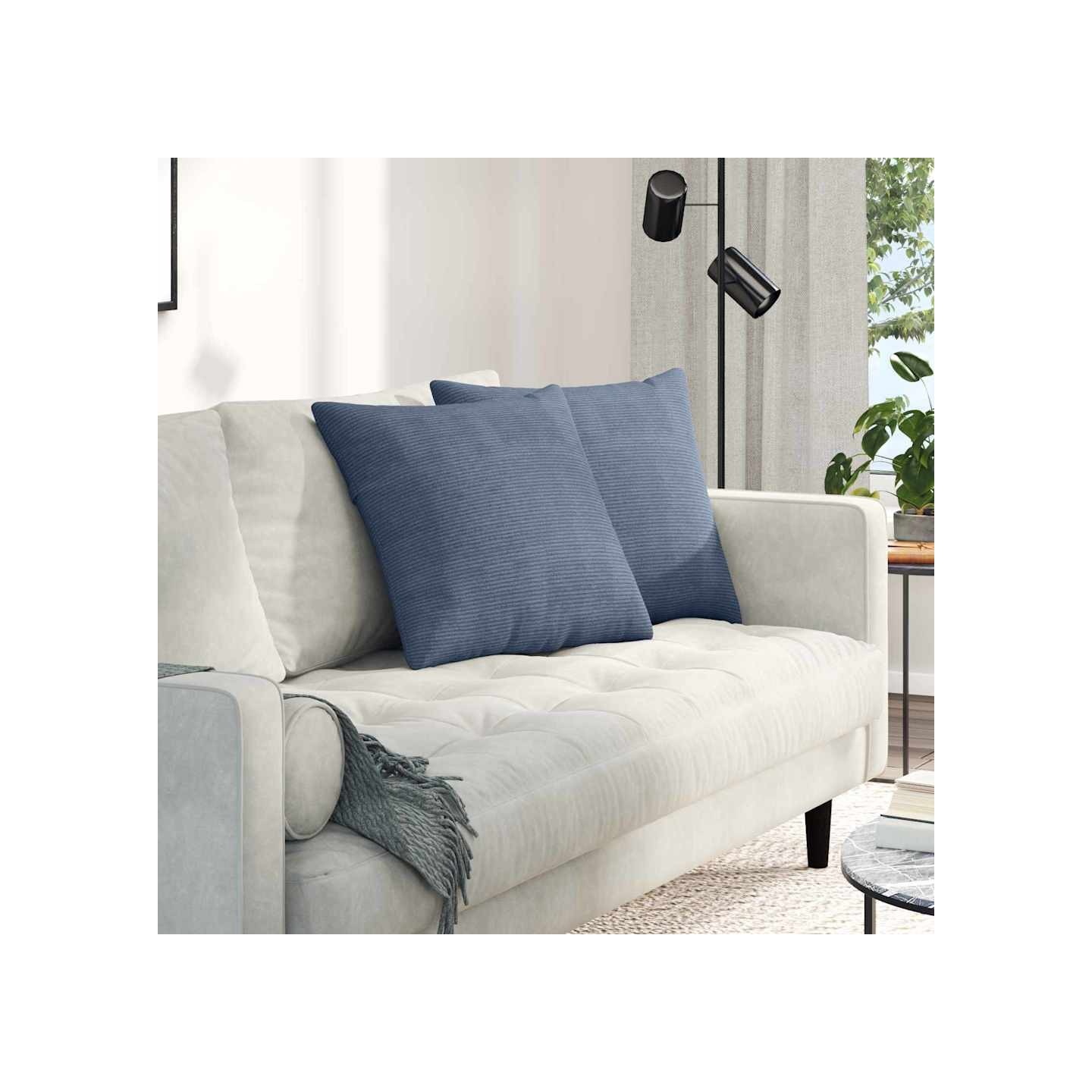 Coussins de canapé 2 pcs Bleu 50 x 50 cm