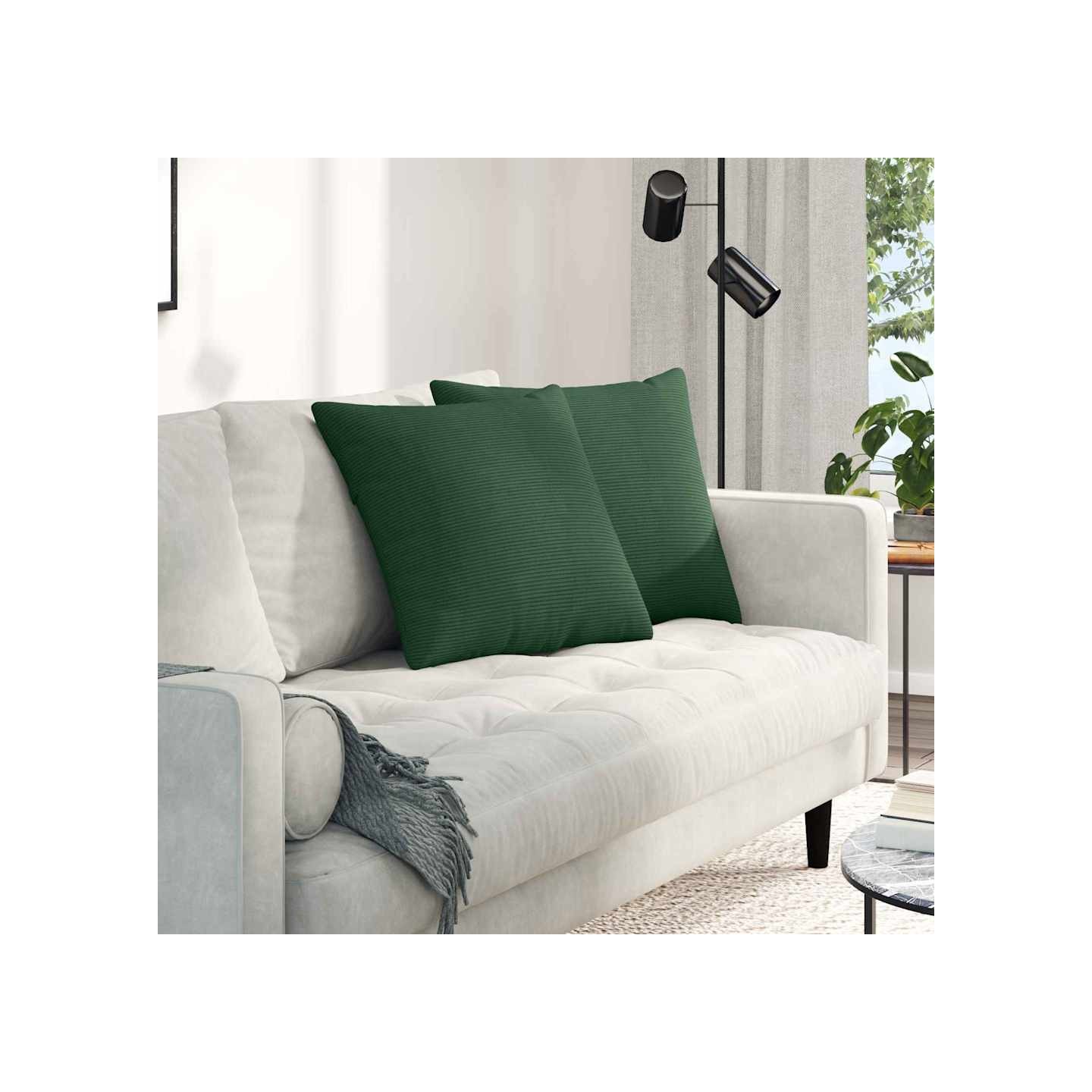 Coussins de canapé 2 pcs Vert foncé 50 x 50 cm