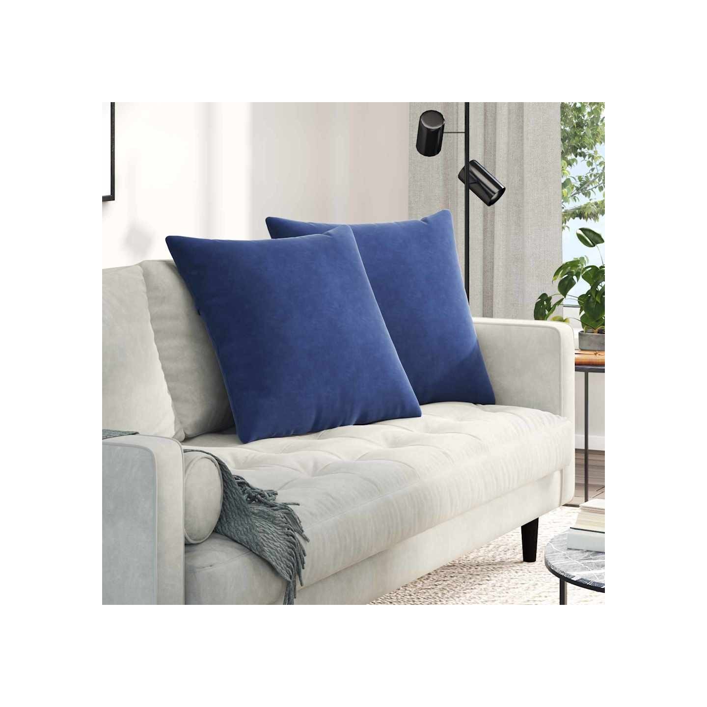 Coussins de canapé 2 pcs Bleu police 60 x 60 cm