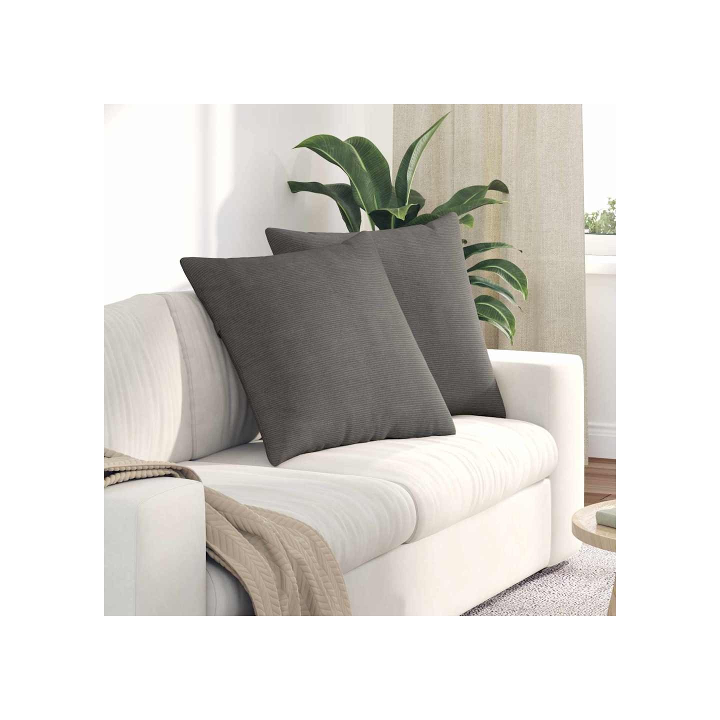 Coussins de canapé 2 pcs Gris clair 60 x 60 cm