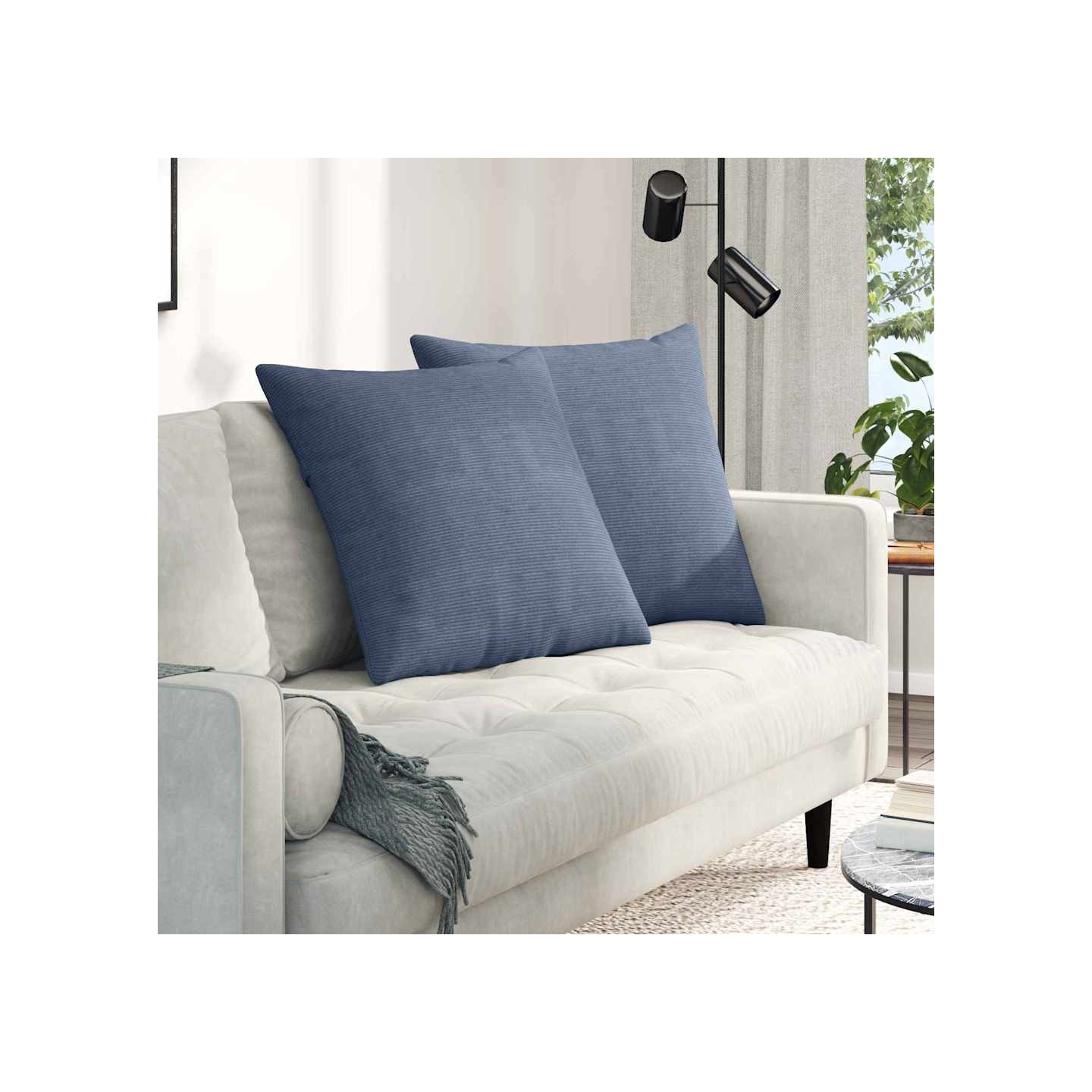 Coussins de canapé 2 pcs Bleu 80 x 80 cm