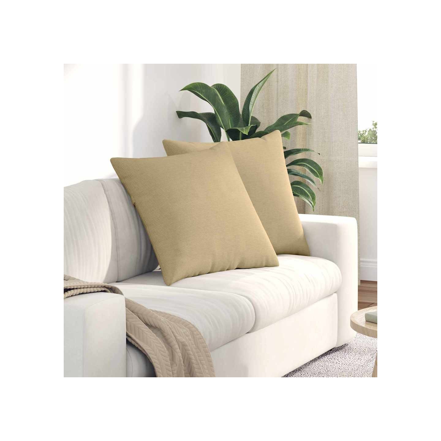 Coussins de canapé 2 pcs Vert gris 80 x 80 cm