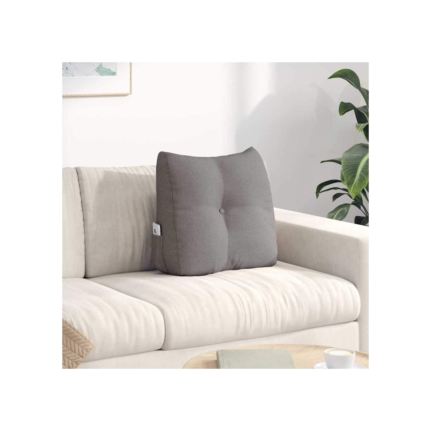 Coussin de Dos Taupe 45 x 50 x 24 cm tissu