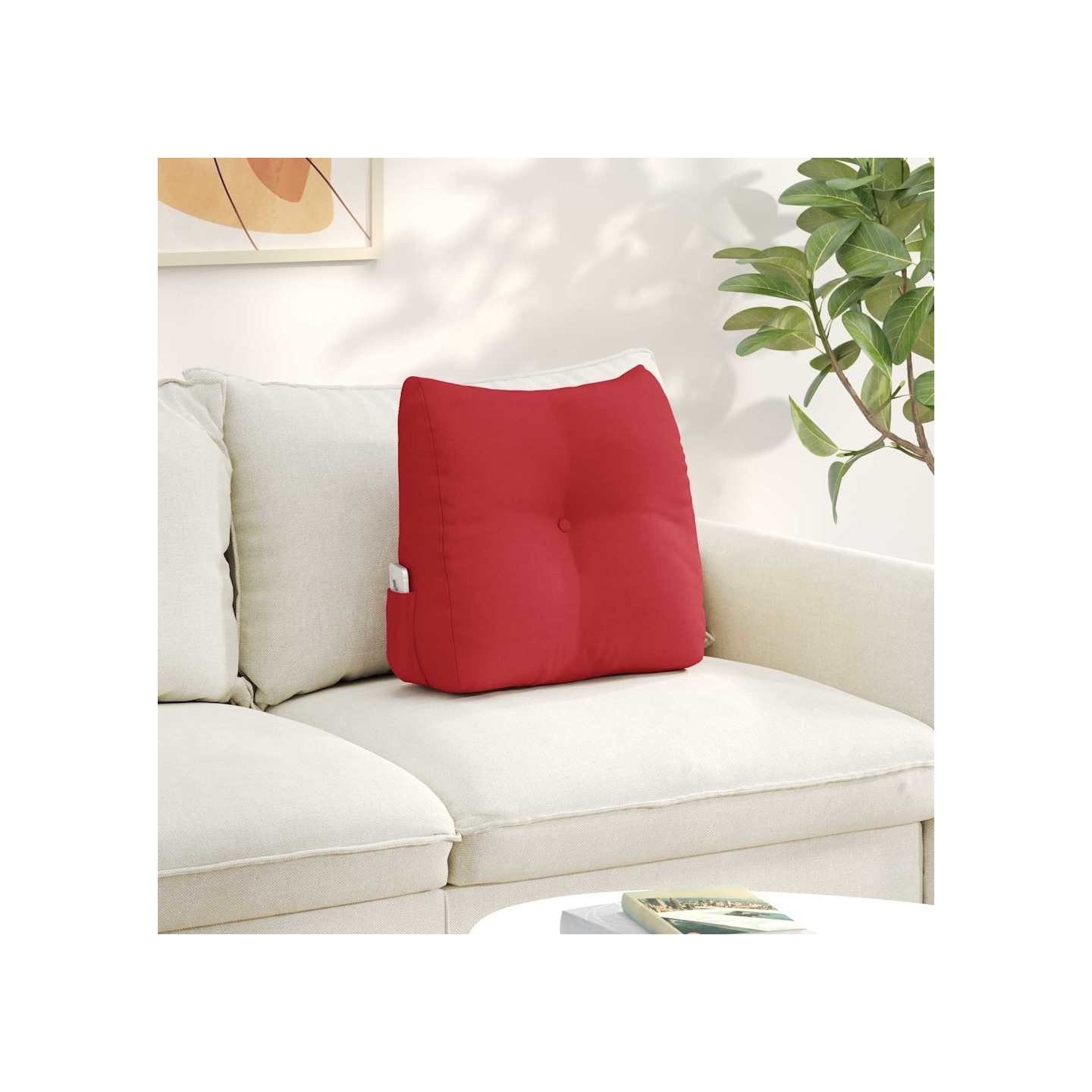 Coussin de Dos Rouge 45 x 50 x 24 cm tissu