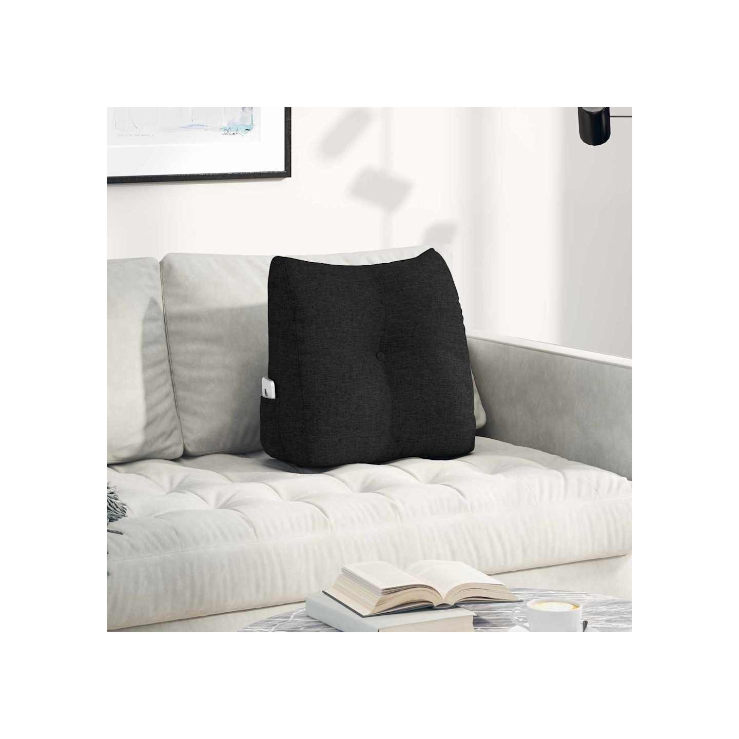 Coussin de Dos Noir 45 x 50 x 24 cm tissu