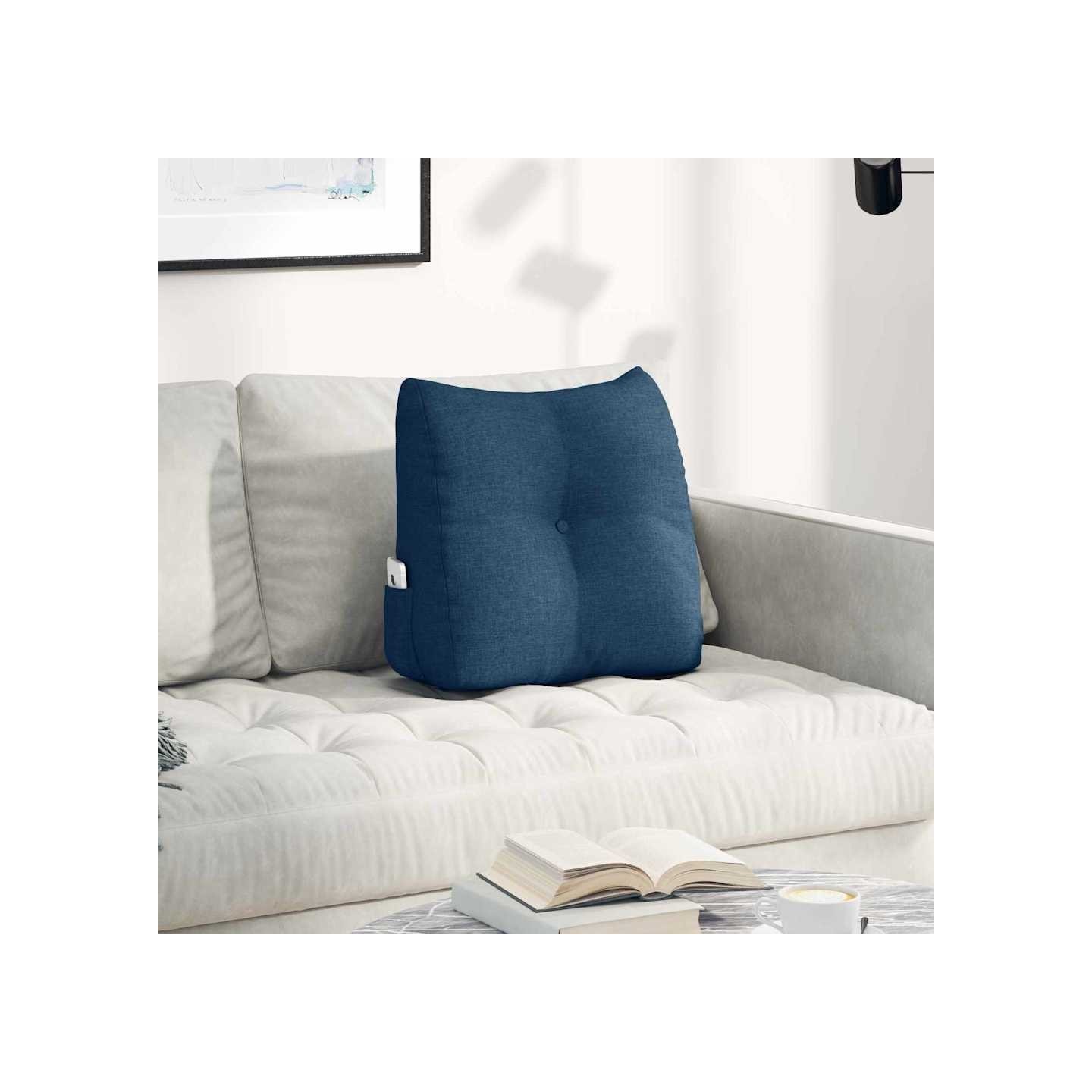 Coussin de Dos Bleu 45 x 50 x 24 cm tissu