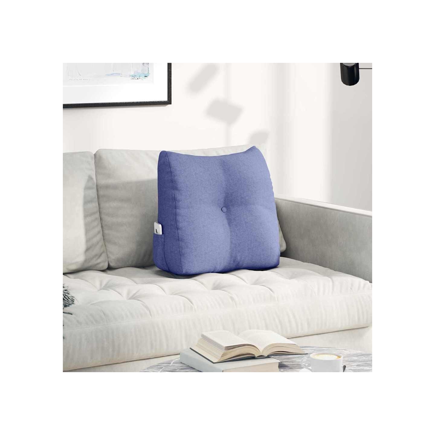 Coussin de Dos Bleu denim 45 x 50 x 24 cm tissu