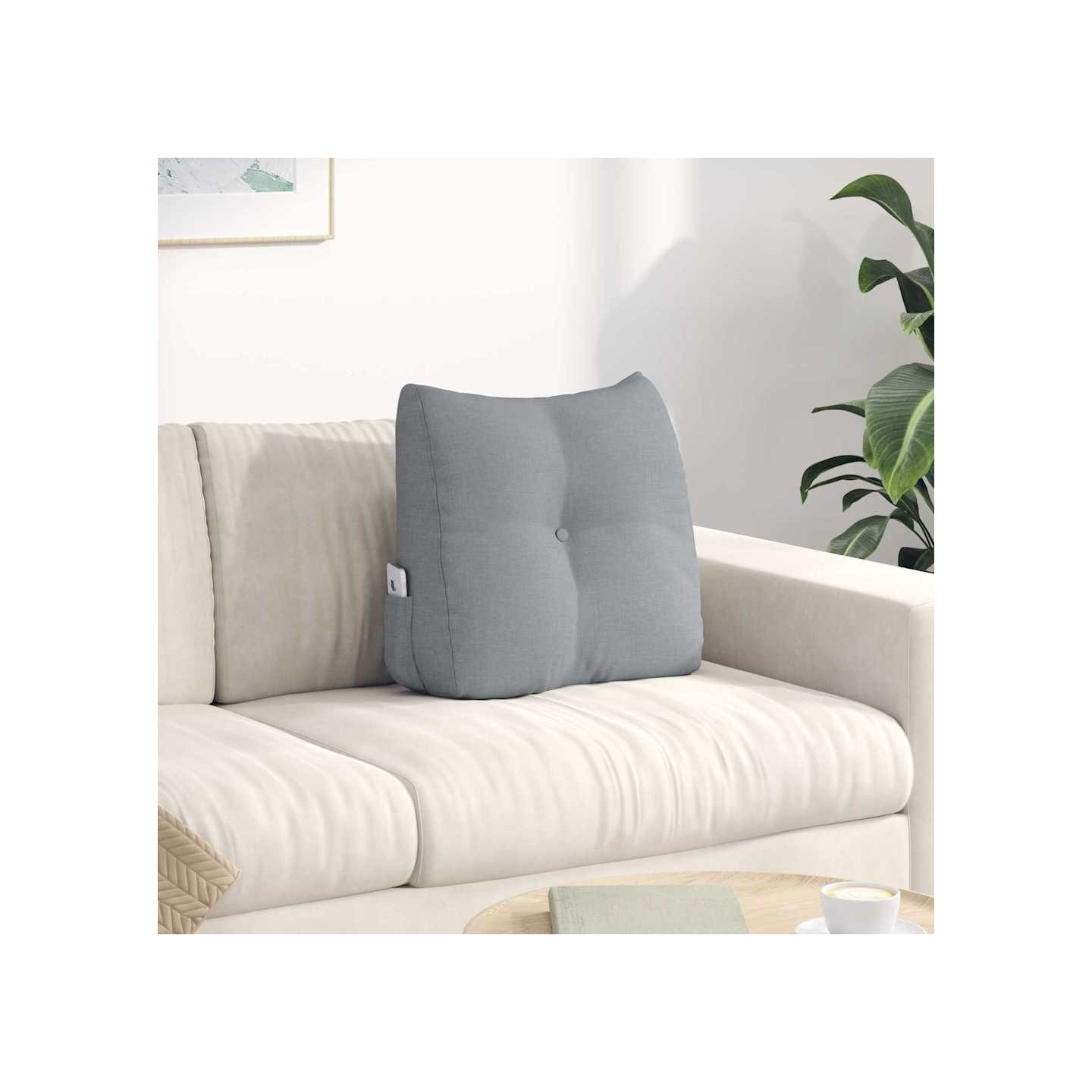Coussin de Dos Gris clair 45 x 50 x 24 cm tissu