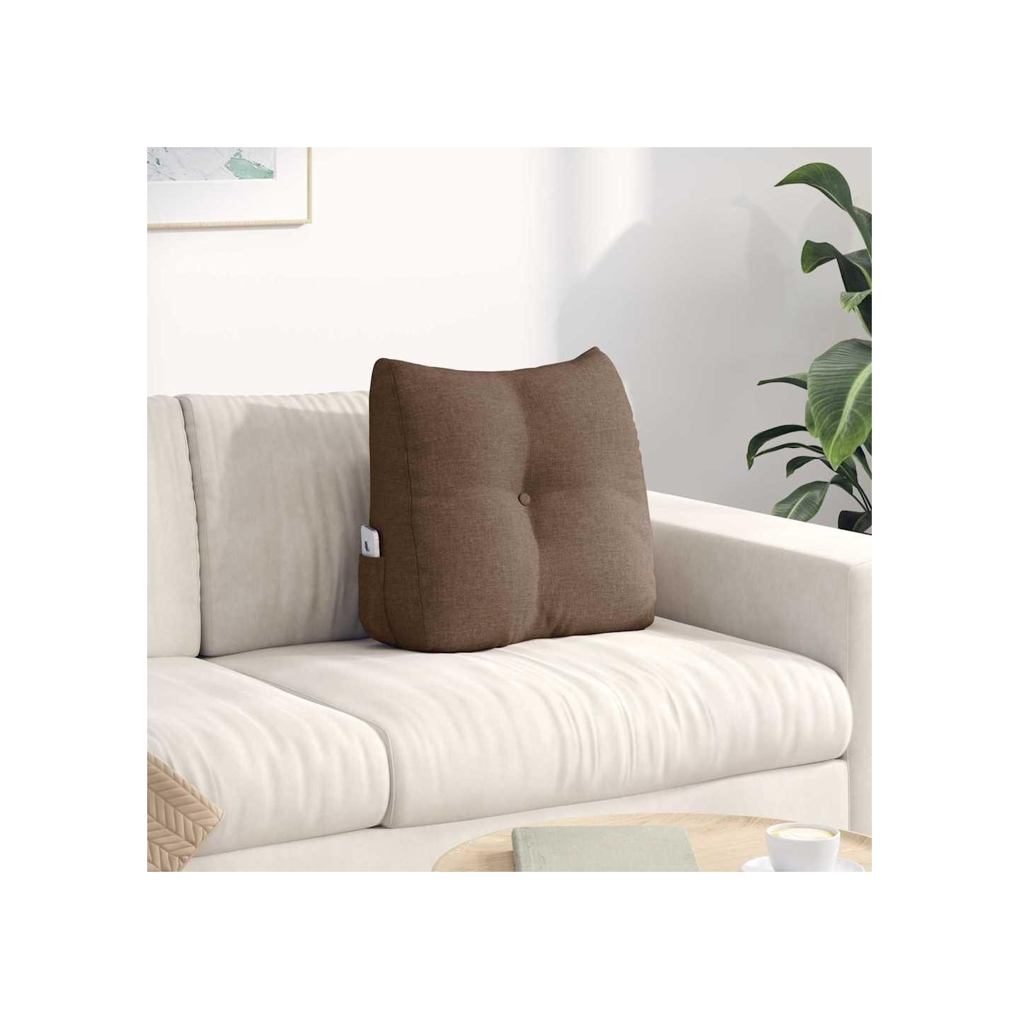 Coussin de Dos Marron 45 x 50 x 24 cm tissu