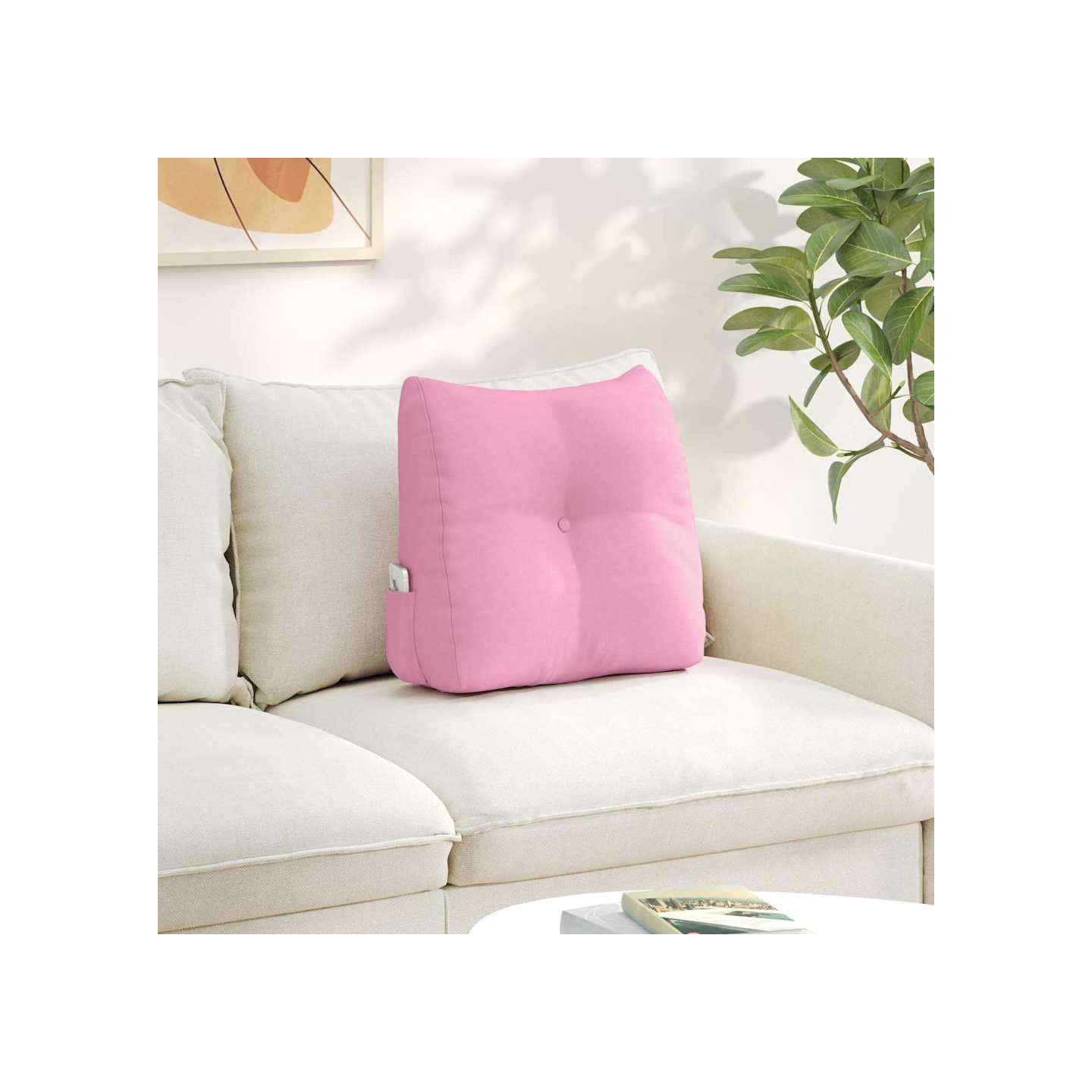 Coussin de Dos Rose 45 x 50 x 24 cm tissu