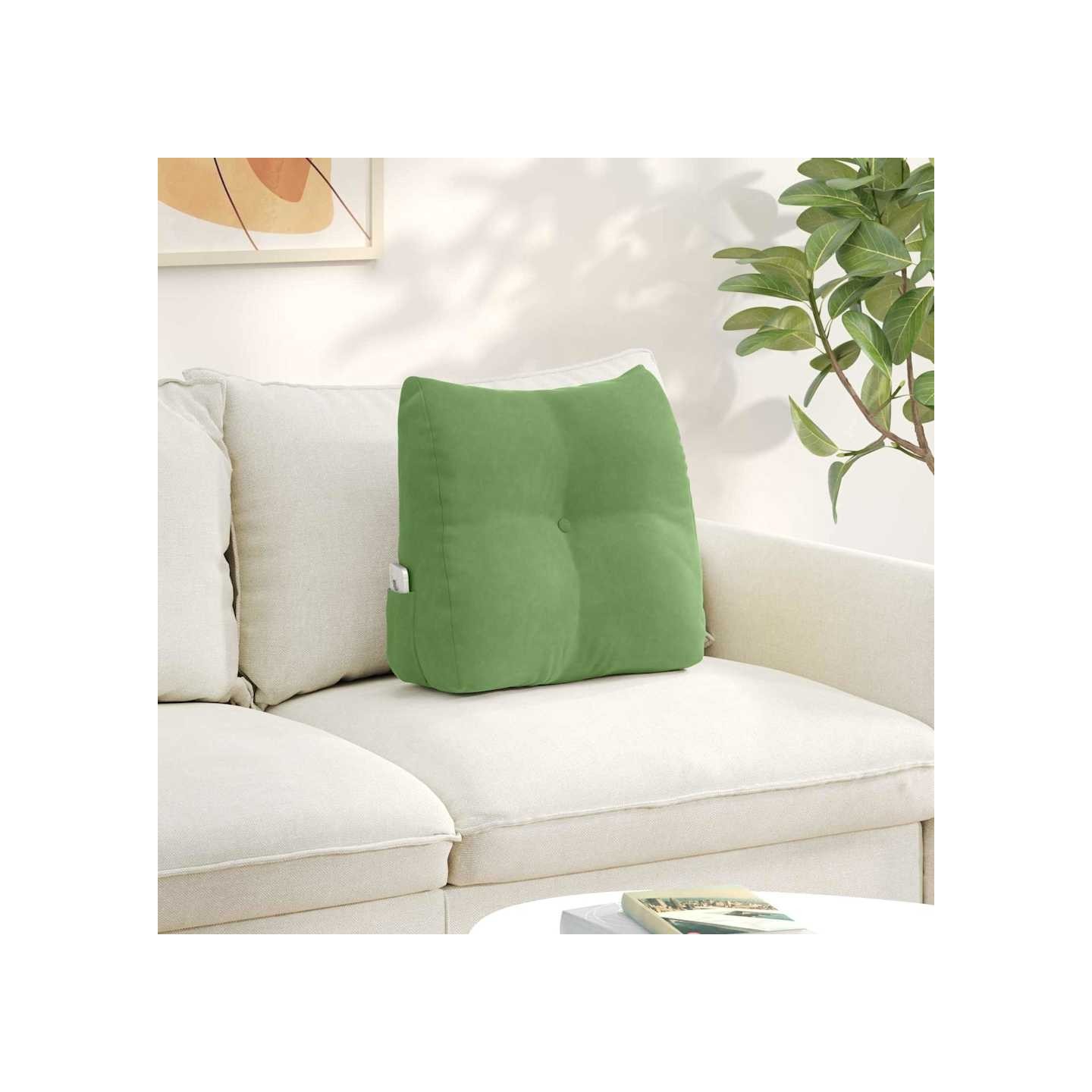 Coussin de Dos Vert clair 45 x 50 x 24 cm Velours
