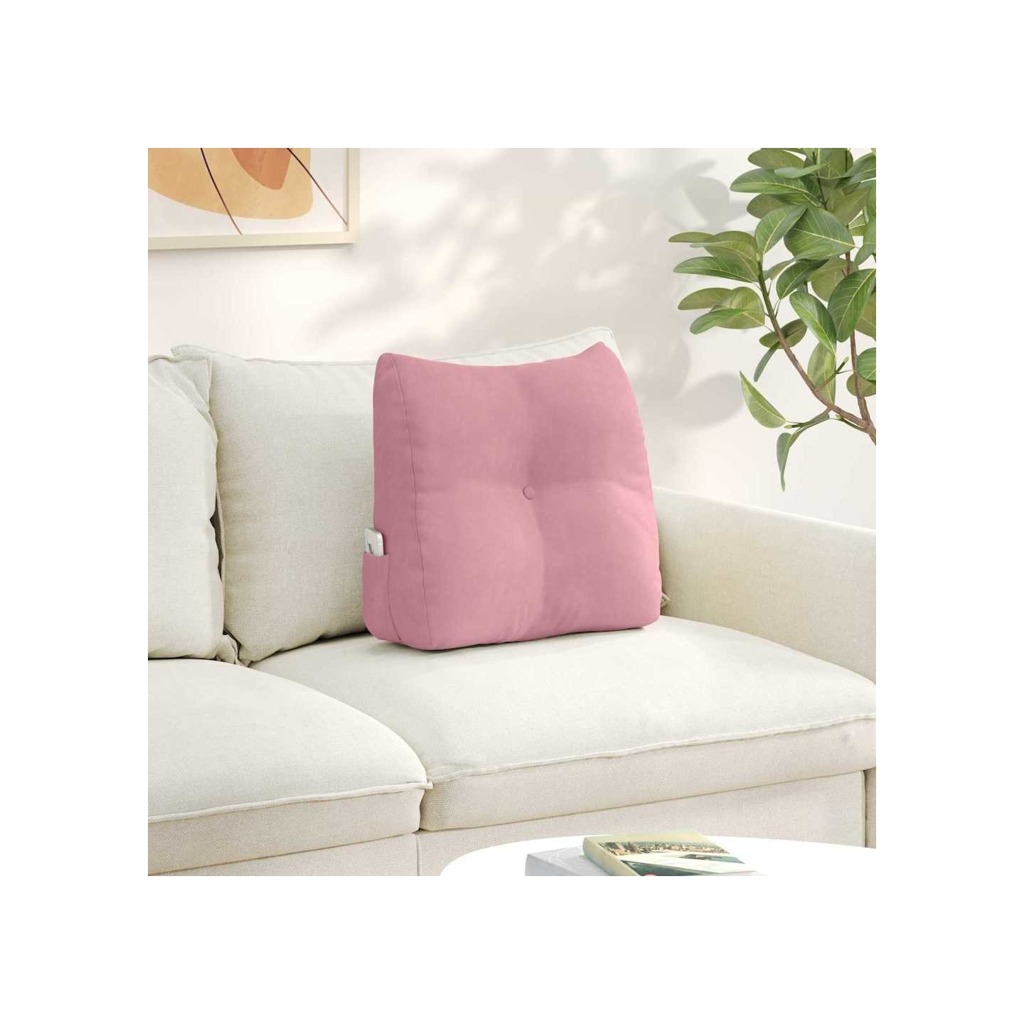 Coussin de Dos Rose 45 x 50 x 24 cm Velours