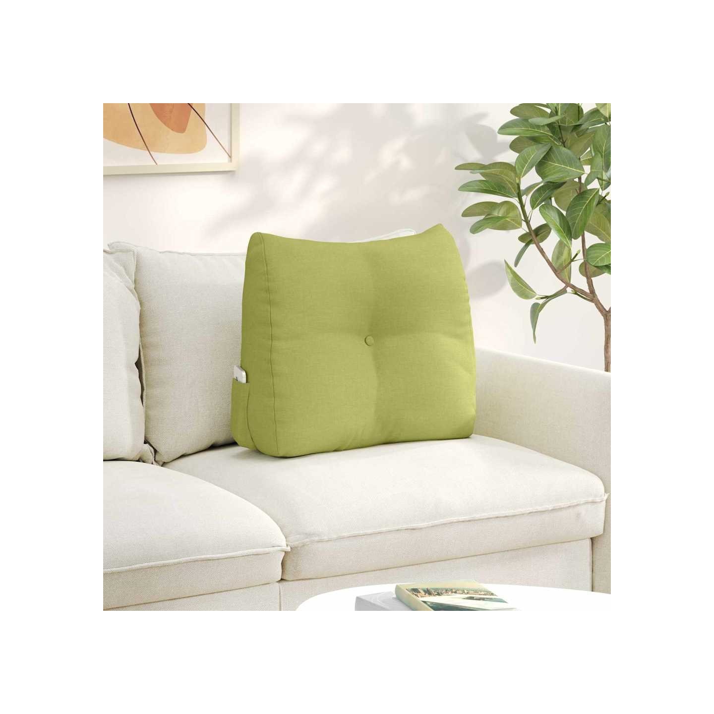 Coussin de Dos Vert clair 60 x 50 x 24 cm tissu