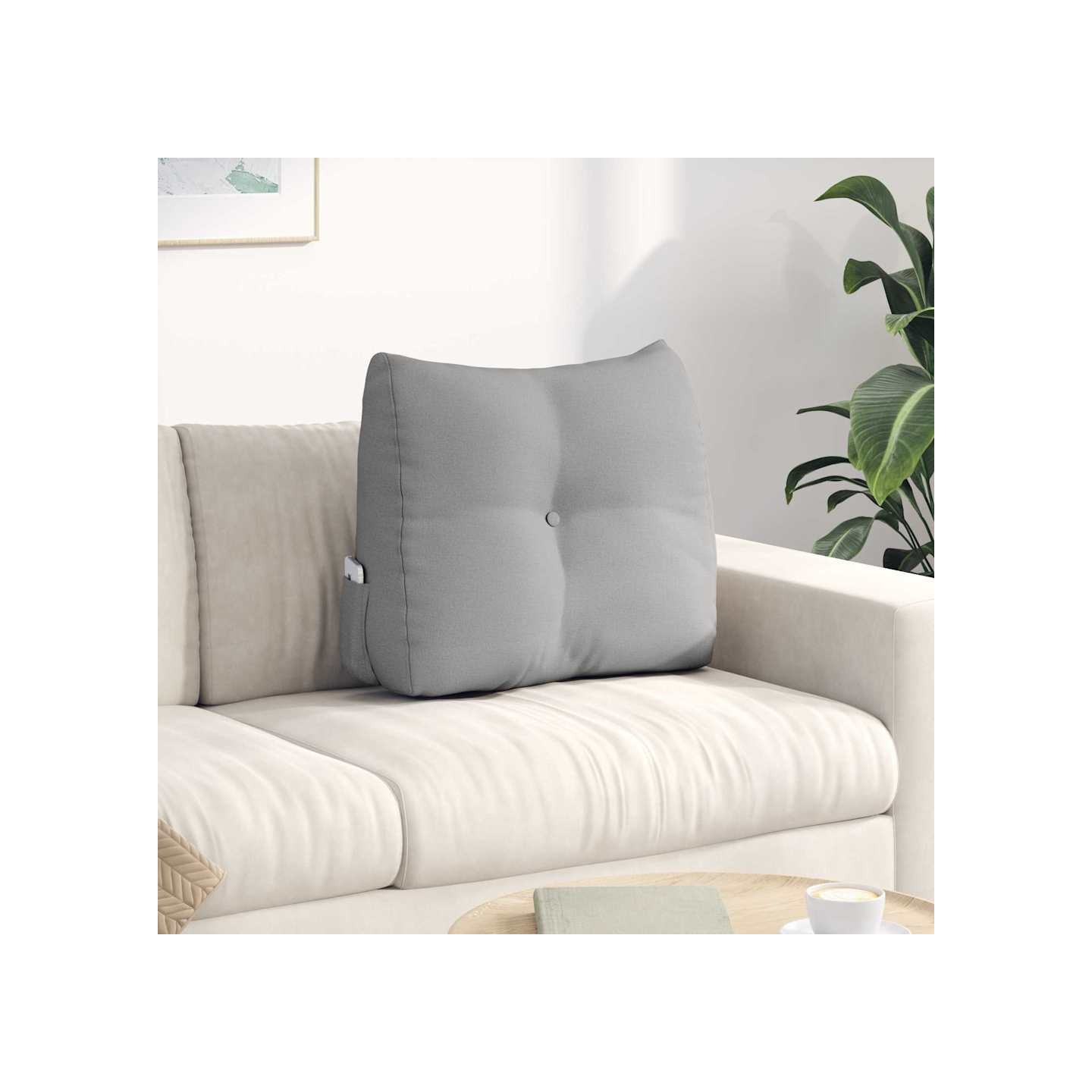 Coussin de Dos Gris nuage 60 x 50 x 24 cm tissu