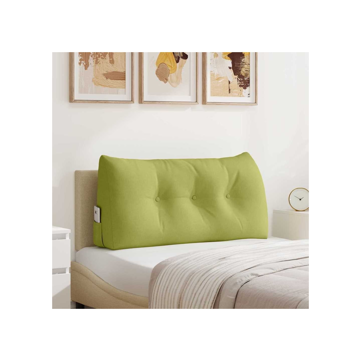 Coussin de Dos Vert clair 100 x 50 x 24 cm tissu
