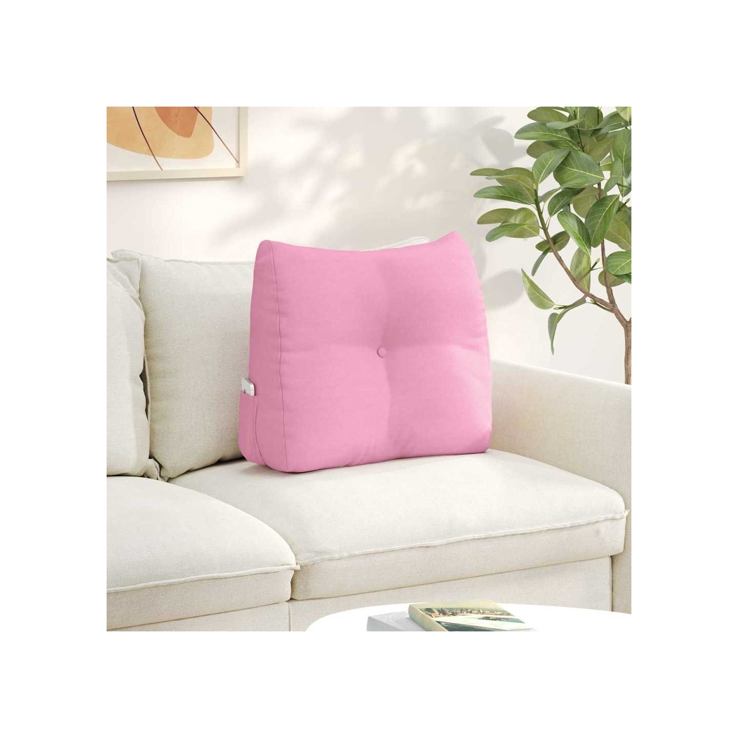 Coussin de Dos Rose 60 x 50 x 24 cm tissu