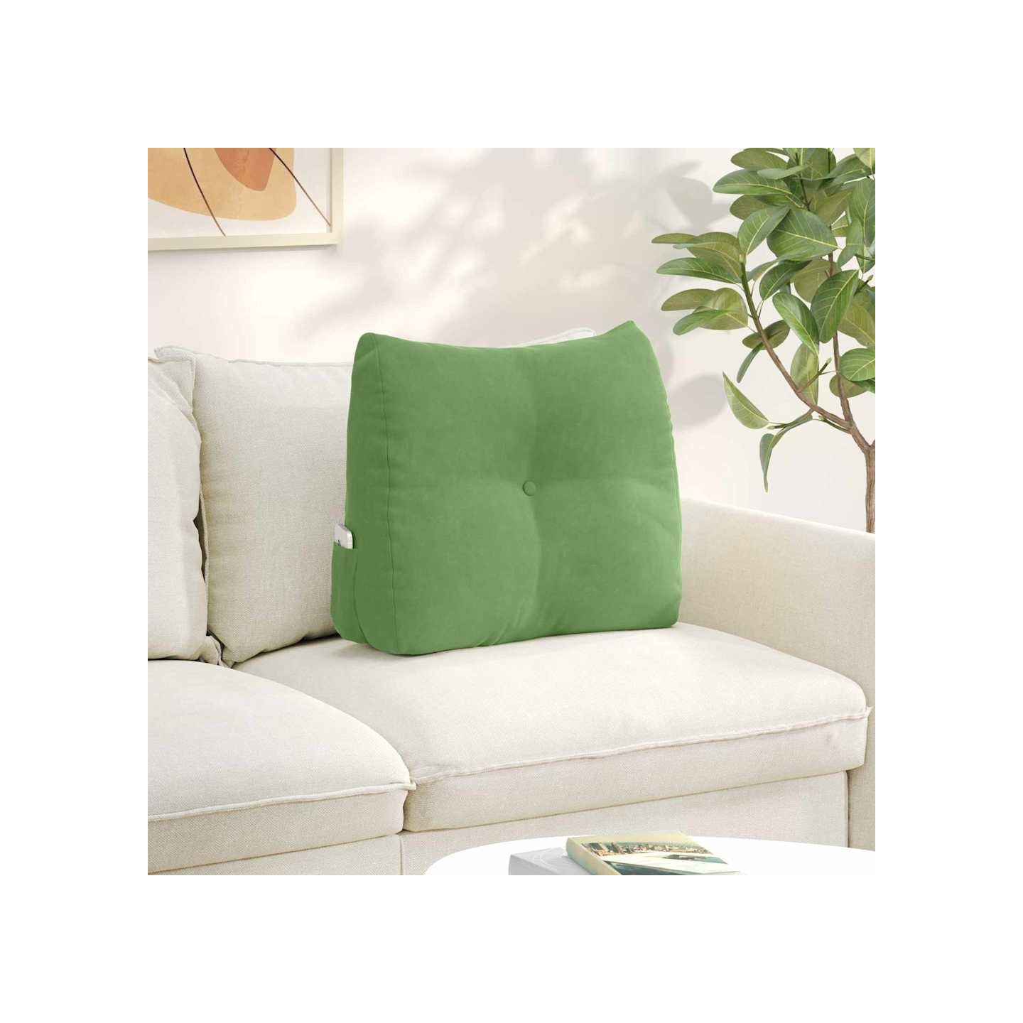 Coussin de Dos Vert clair 60 x 50 x 24 cm Velours