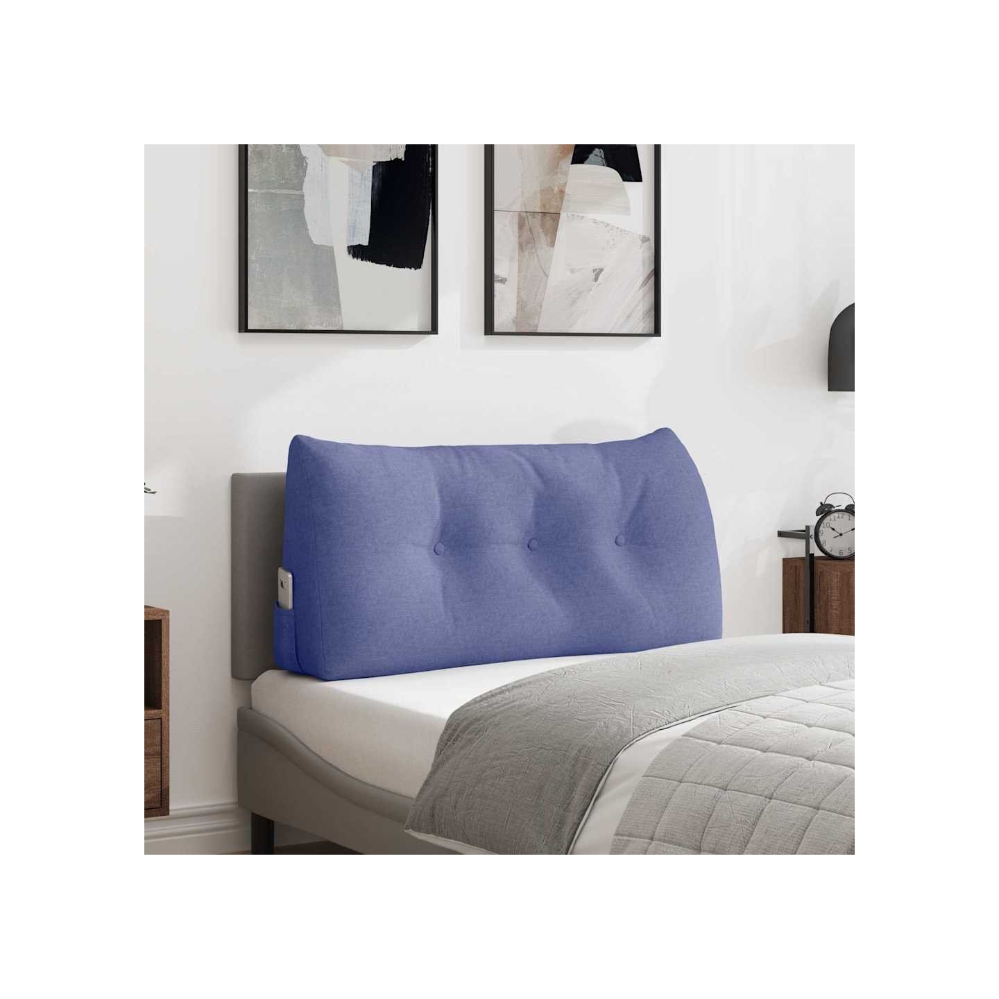 Coussin de Dos Bleu denim 100 x 50 x 24 cm tissu