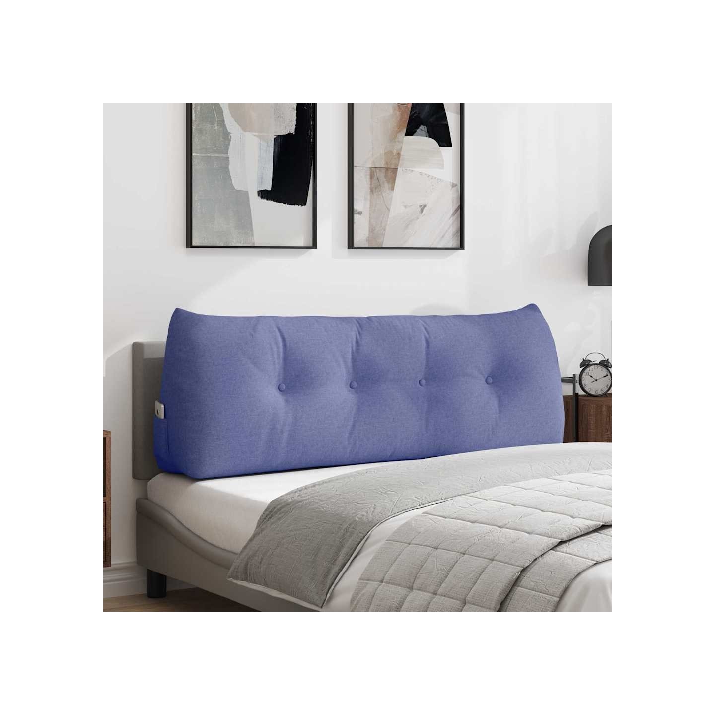 Coussin de Dos Bleu denim 140 x 50 x 24 cm tissu