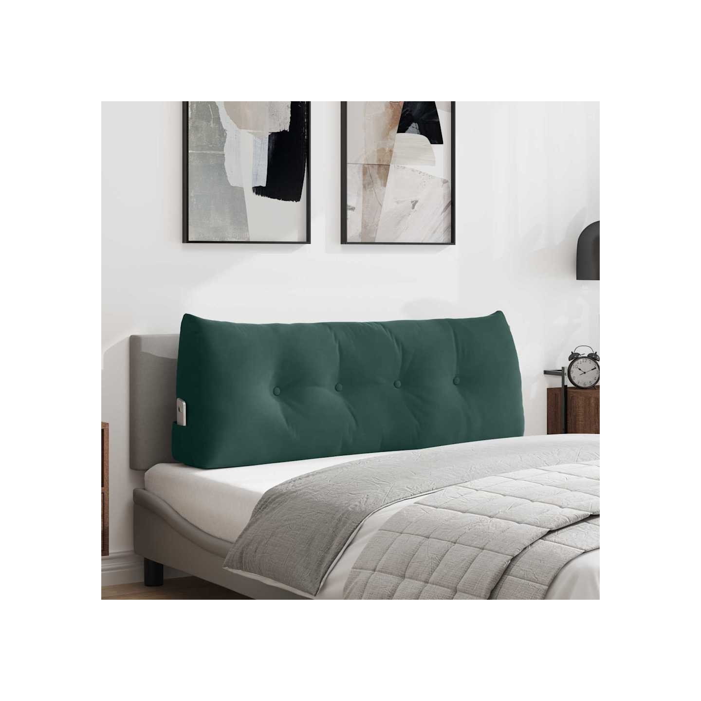 Coussin de Dos Vert foncé 120 x 50 x 24 cm Velours