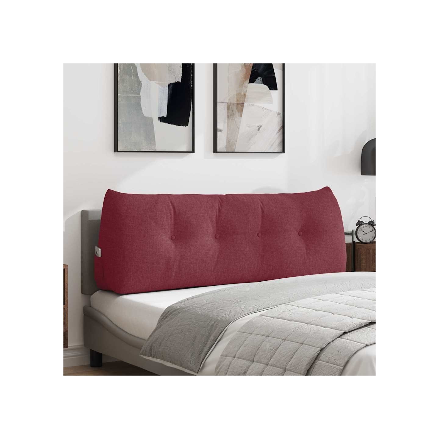 Coussin de Dos Bordeaux 140 x 50 x 24 cm tissu