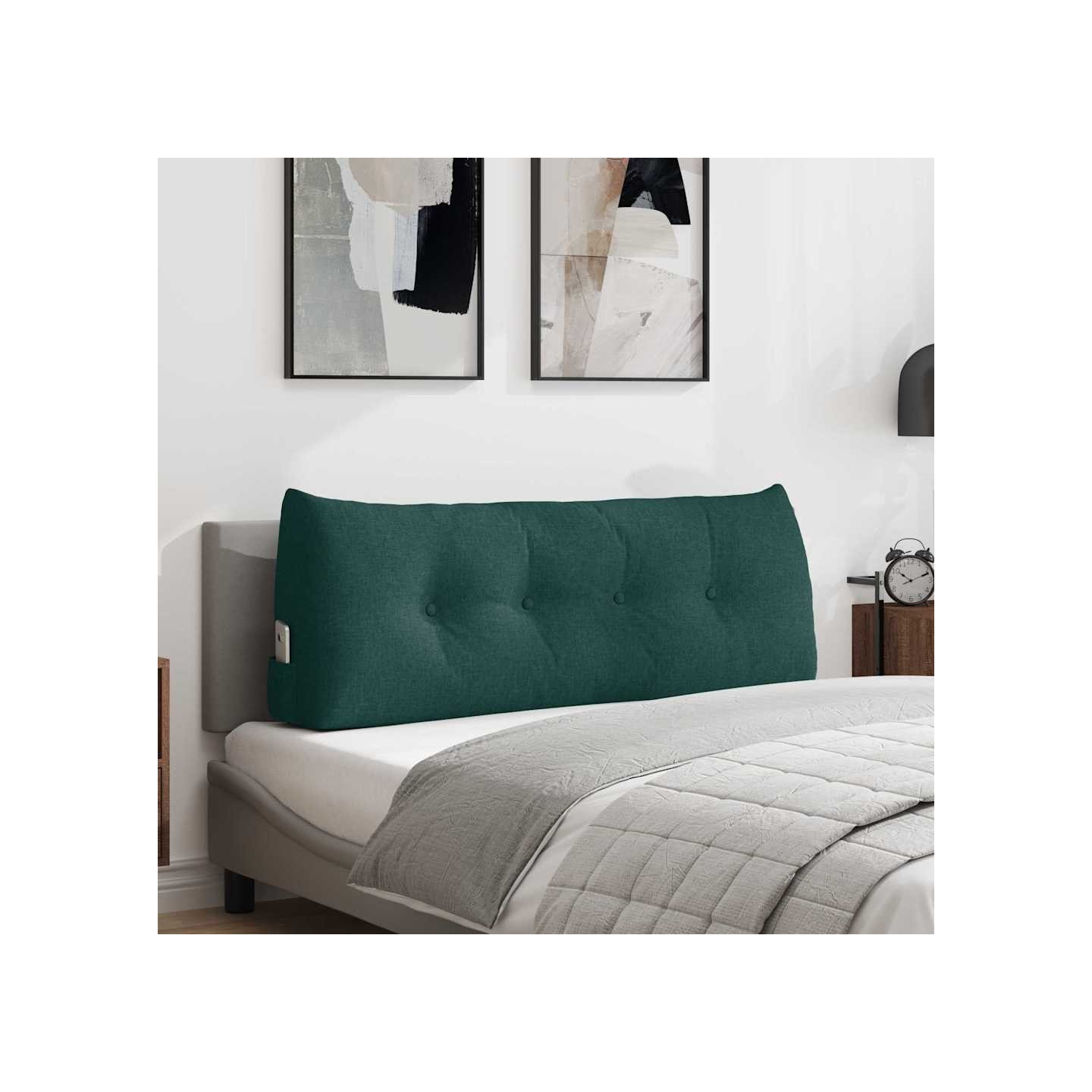 Coussin de Dos Vert foncé 120 x 50 x 24 cm tissu