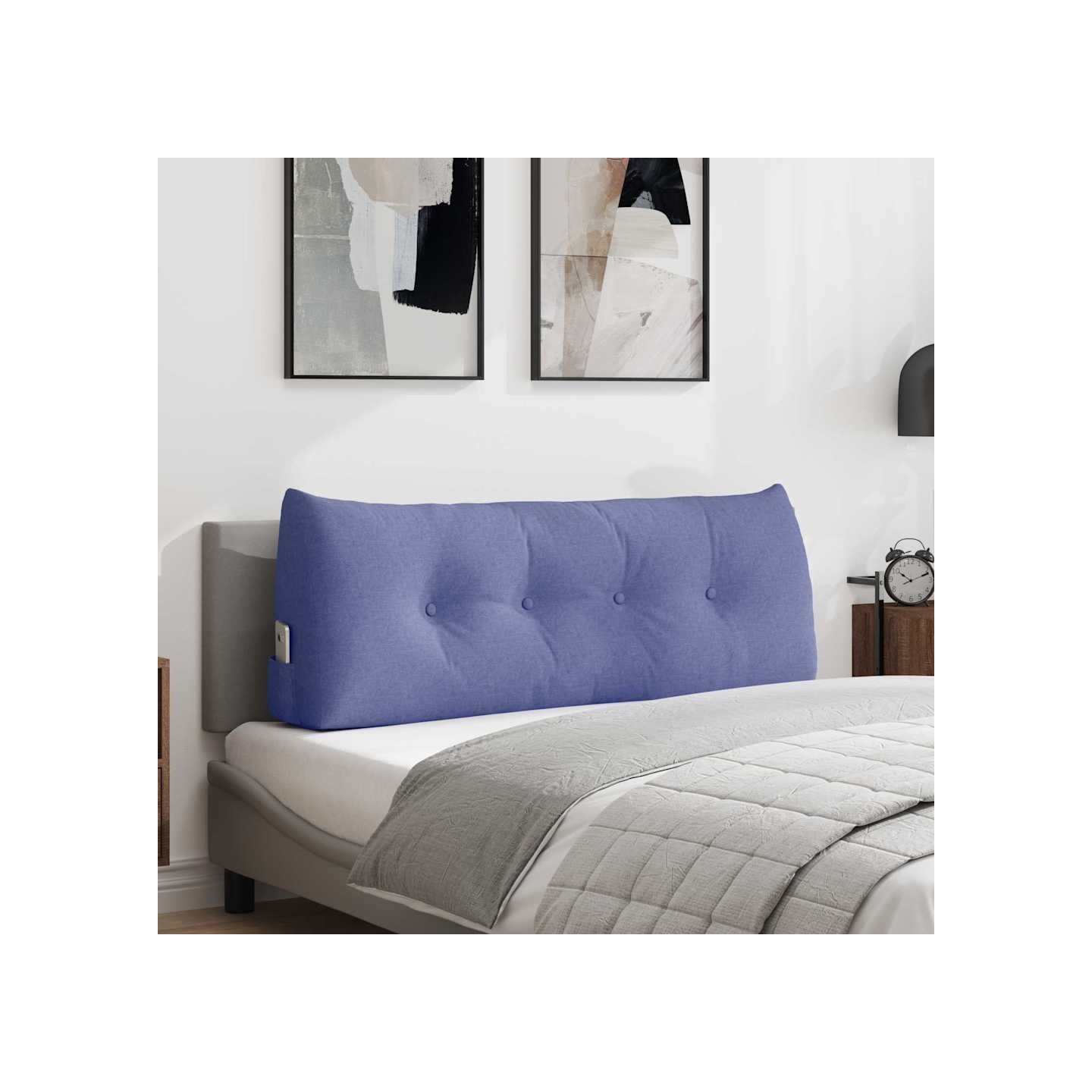 Coussin de Dos Bleu denim 120 x 50 x 24 cm tissu