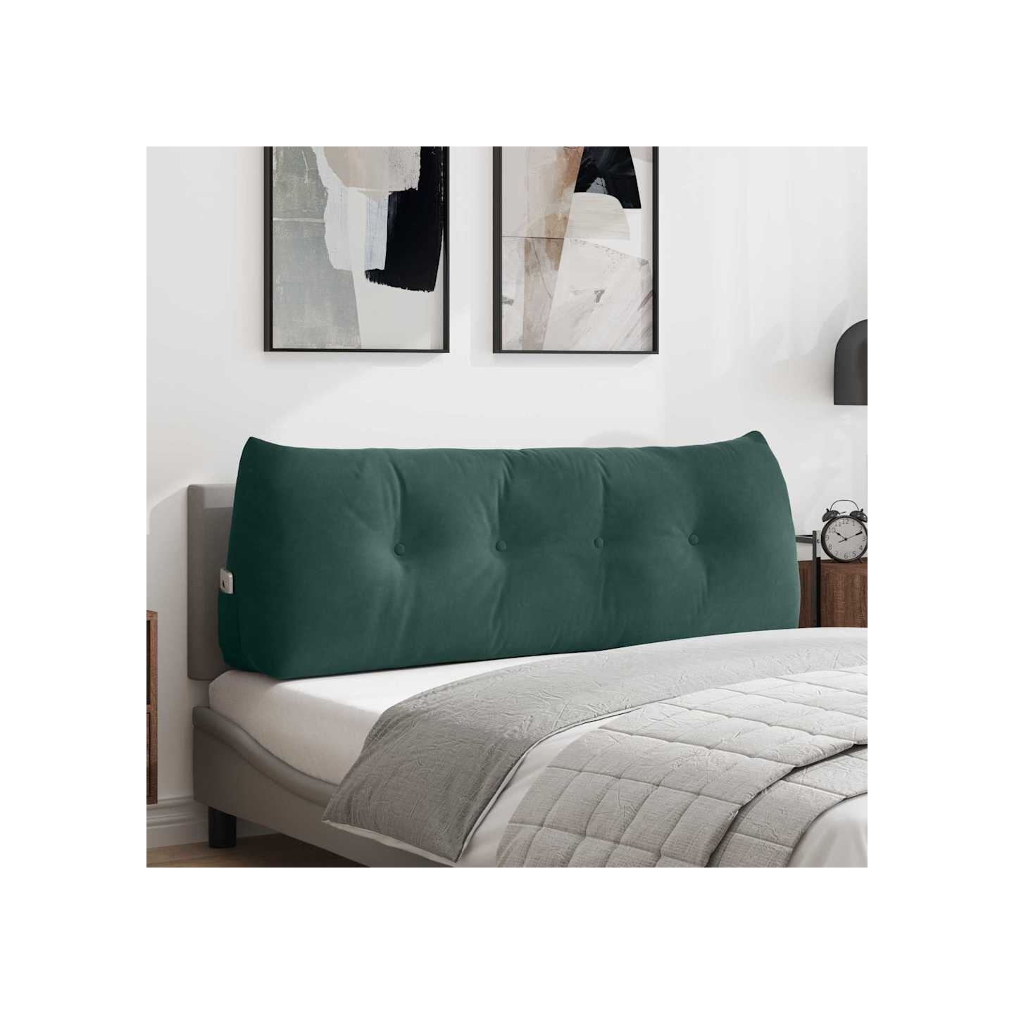 Coussin de Dos Vert foncé 140 x 50 x 24 cm Velours