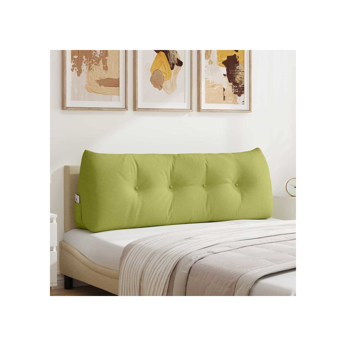 Coussin de Dos Vert clair 140 x 50 x 24 cm tissu