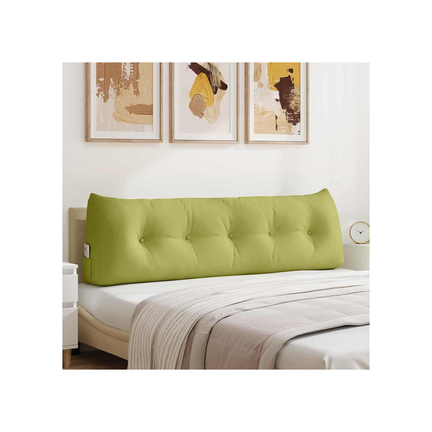 Coussin de Dos Vert clair 160 x 50 x 24 cm tissu