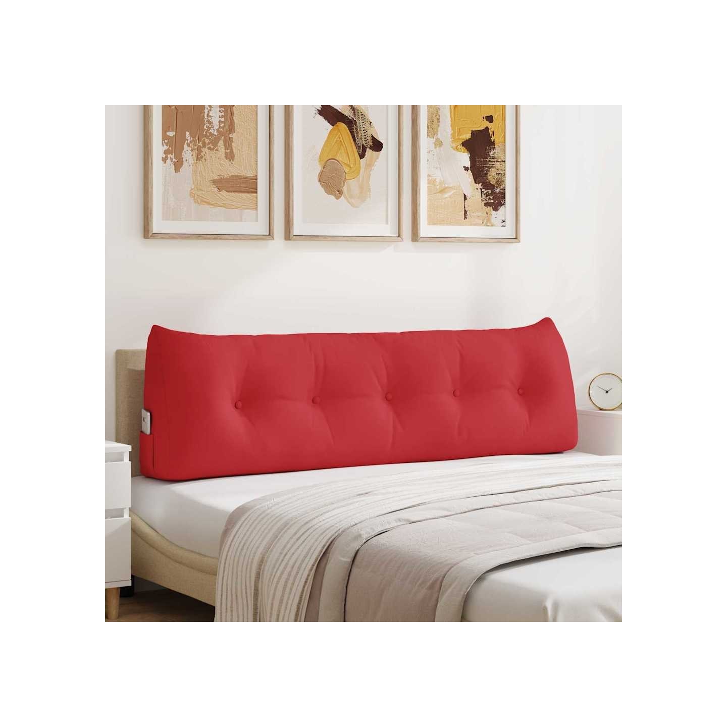 Coussin de Dos Rouge 160 x 50 x 24 cm tissu