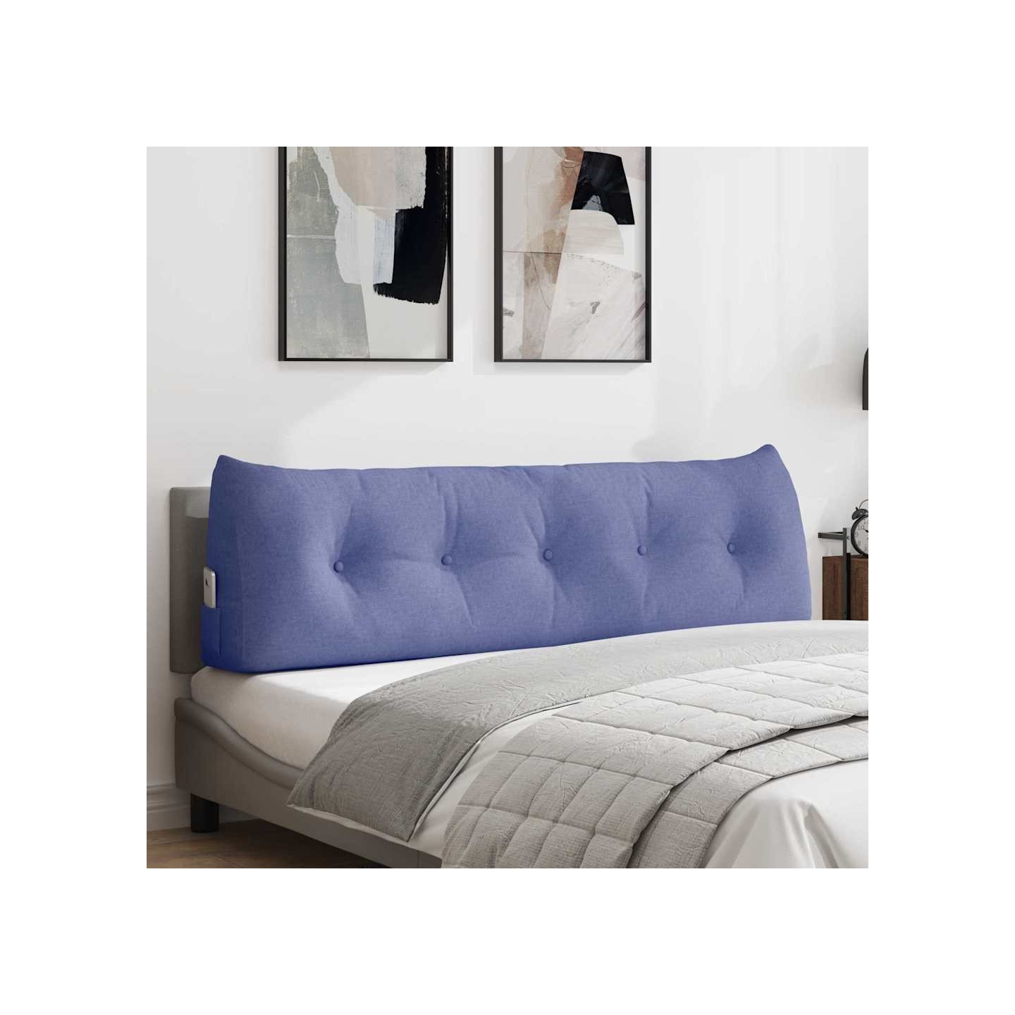 Coussin de Dos Bleu denim 160 x 50 x 24 cm tissu
