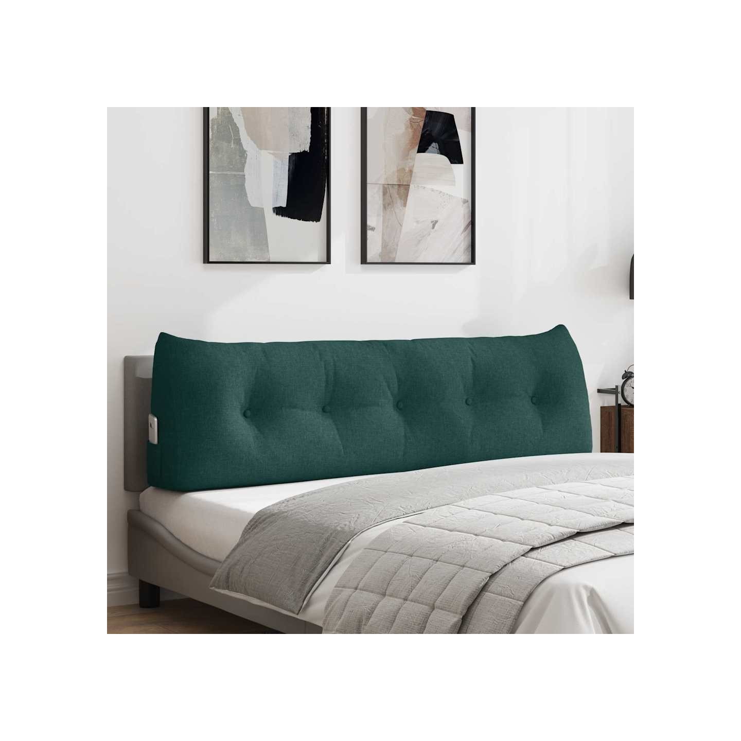 Coussin de Dos Vert foncé 160 x 50 x 24 cm tissu