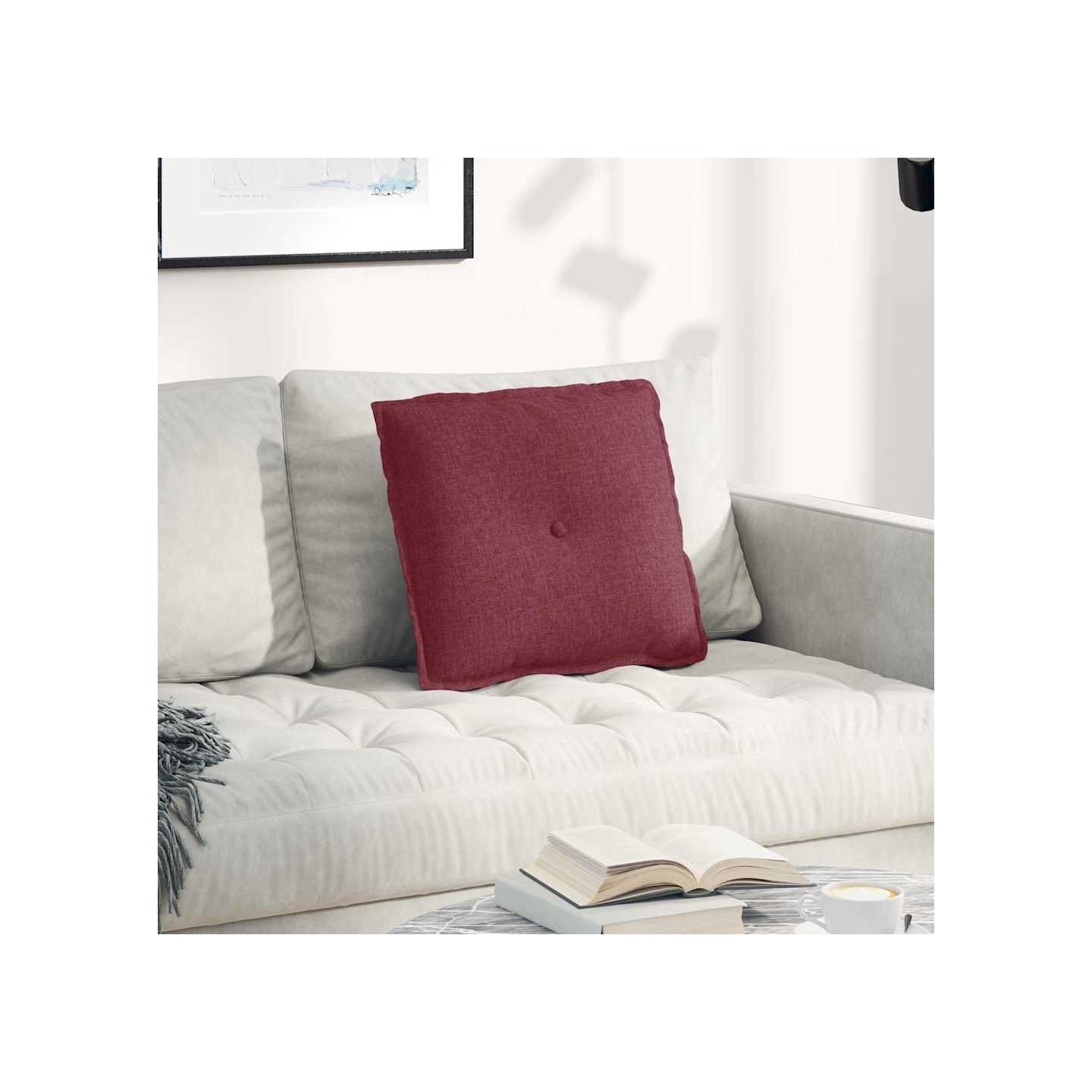 Coussin de Dos Bordeaux 50 x 45 x 19 cm tissu