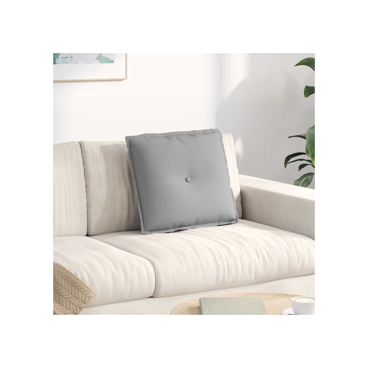 Coussin de Dos Gris nuage 50 x 19 x 45 cm tissu