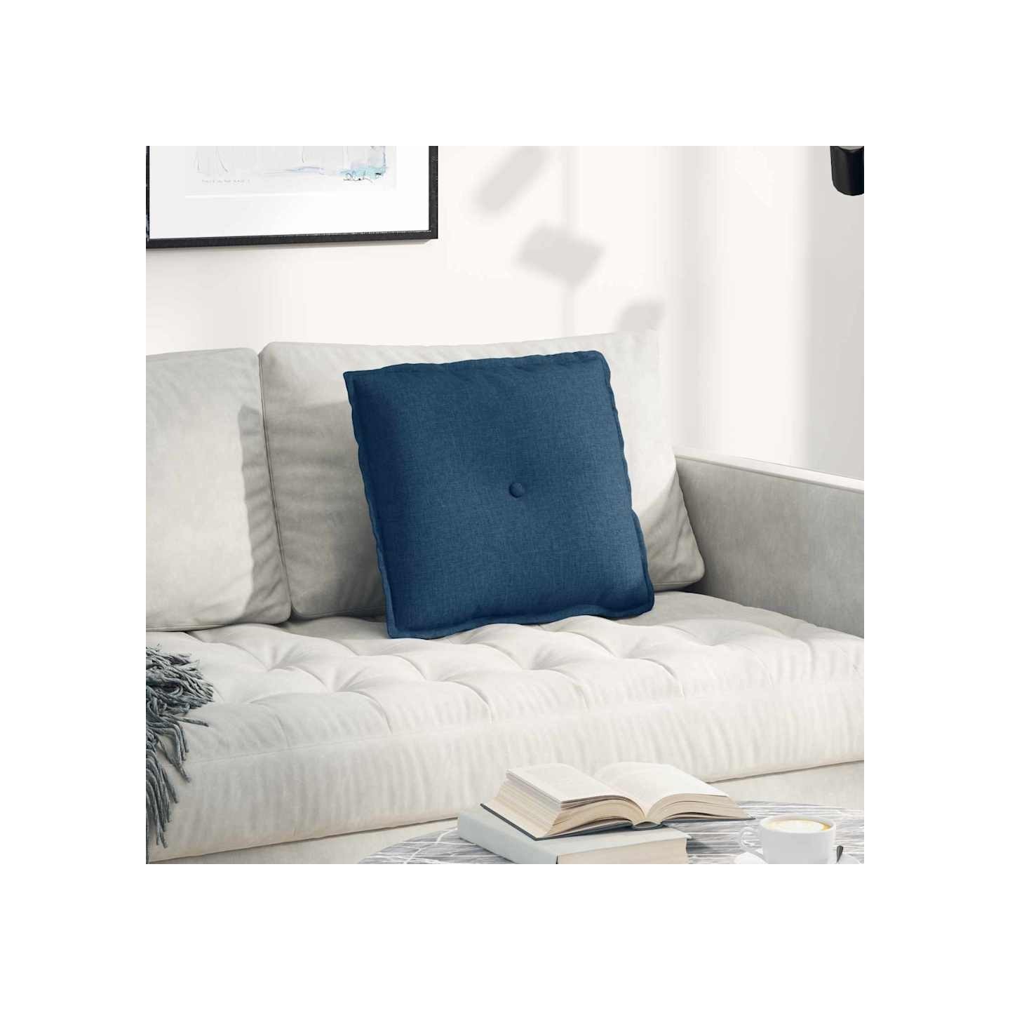 Coussin de Dos Bleu 50 x 45 x 19 cm tissu