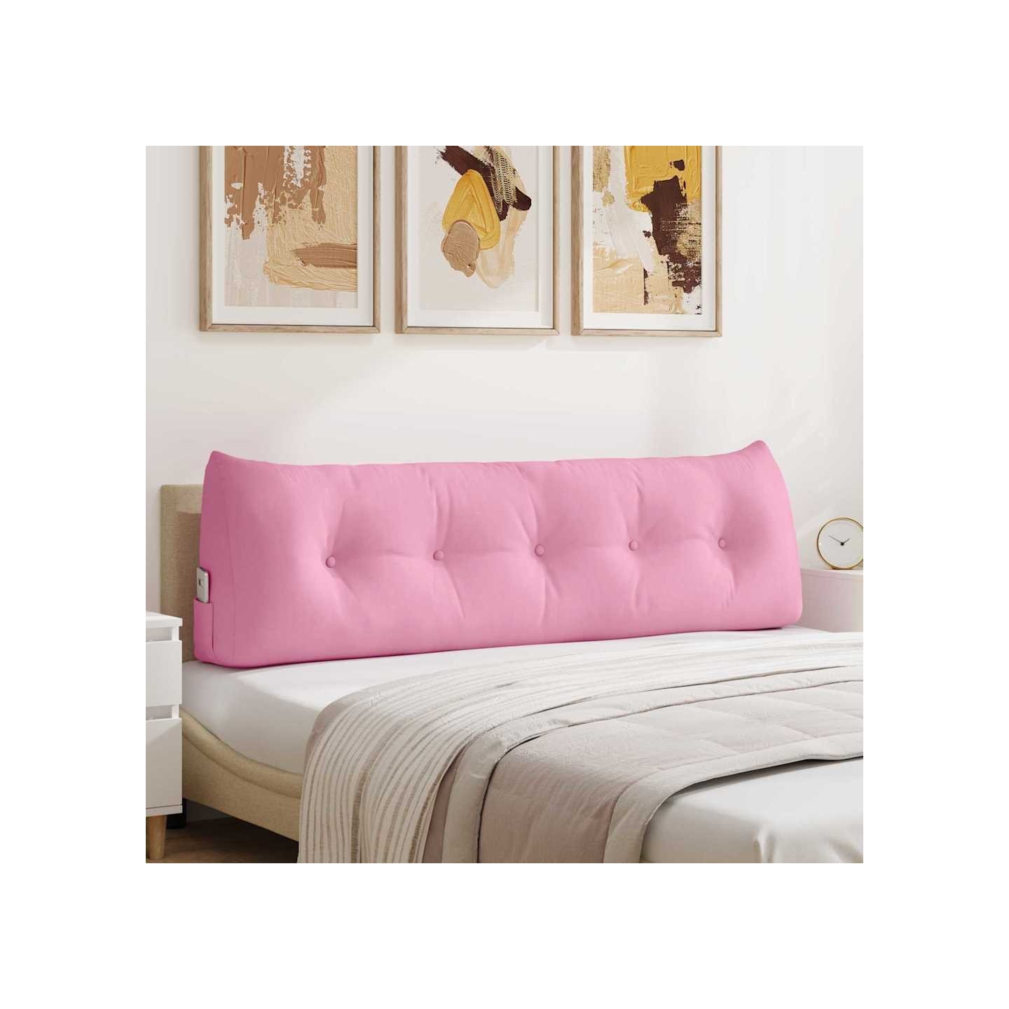 Coussin de Dos Rose 160 x 50 x 24 cm tissu