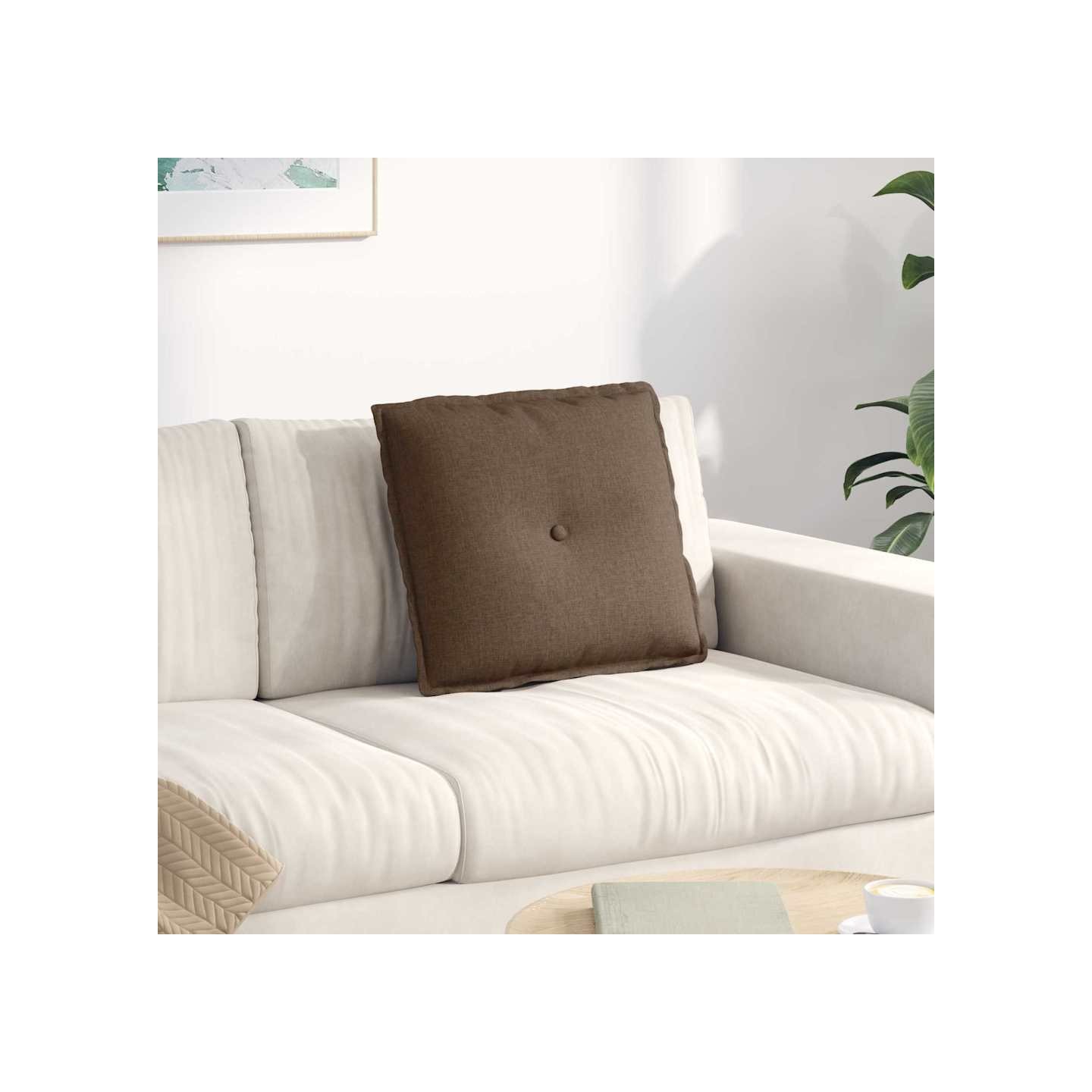 Coussin de Dos Marron 50 x 45 x 19 cm tissu