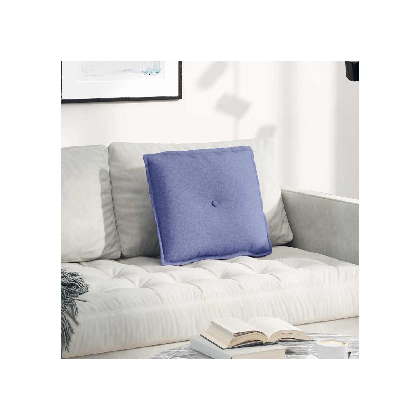 Coussin de Dos Bleu denim 50 x 45 x 19 cm tissu