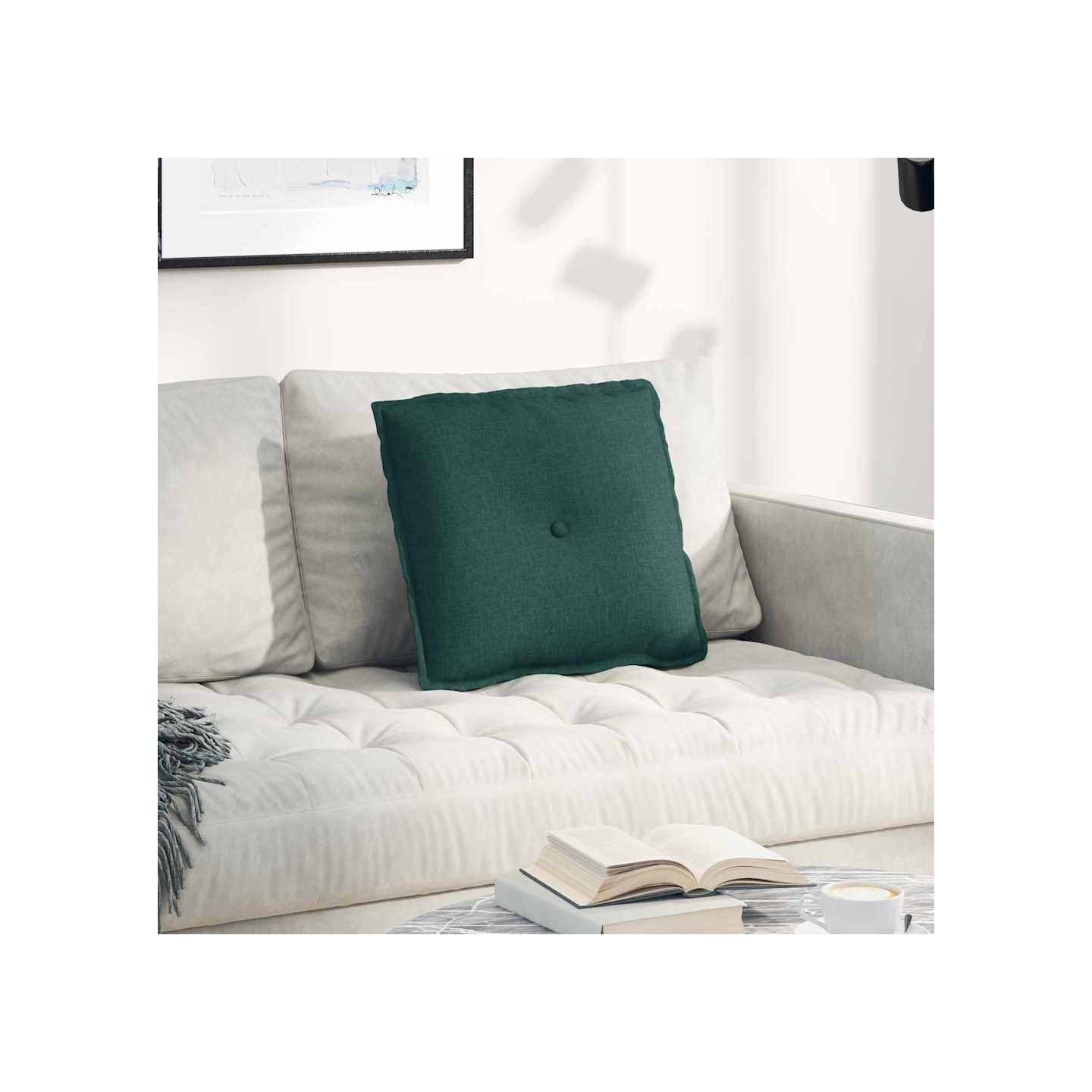 Coussin de Dos Vert foncé 50 x 45 x 19 cm tissu