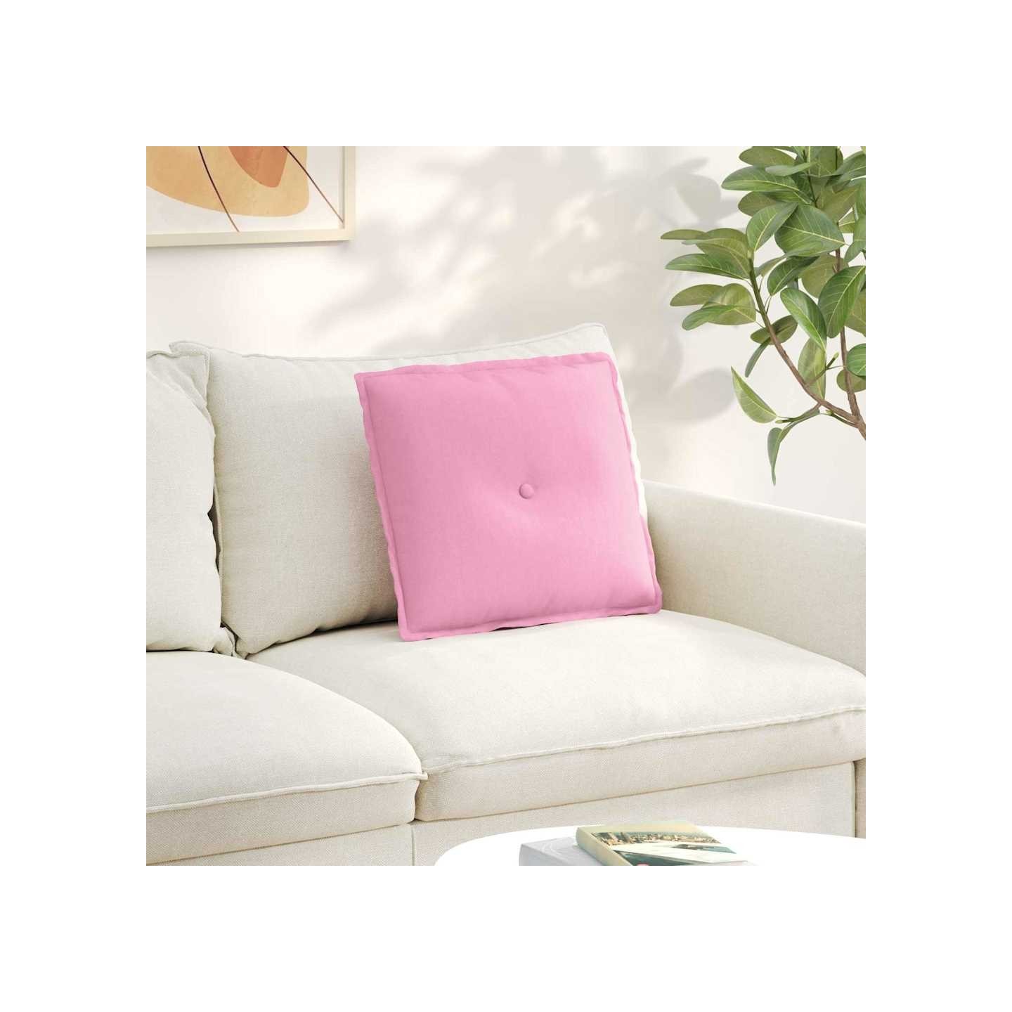 Coussin de Dos Rose 50 x 45 x 19 cm tissu